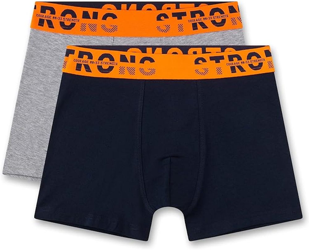 Sanetta Slip Sanetta Jungen 2er Pack Unterhosen Boxershorts STRONG grau schwarz (Doppelpack, 1-St)