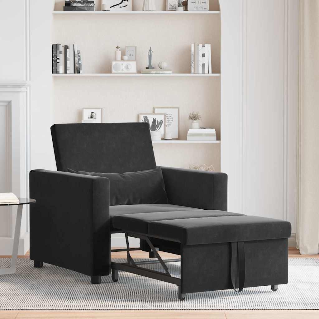 vidaXL Sessel Einzel-Schlafsofa Schwarz 90 x günstig online kaufen