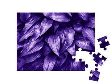 puzzleYOU Puzzle UV-Licht: grüne Blätter wirken intensiv violett, 48 Puzzleteile, puzzleYOU-Kollektionen Blüten, Blumen & Pflanzen