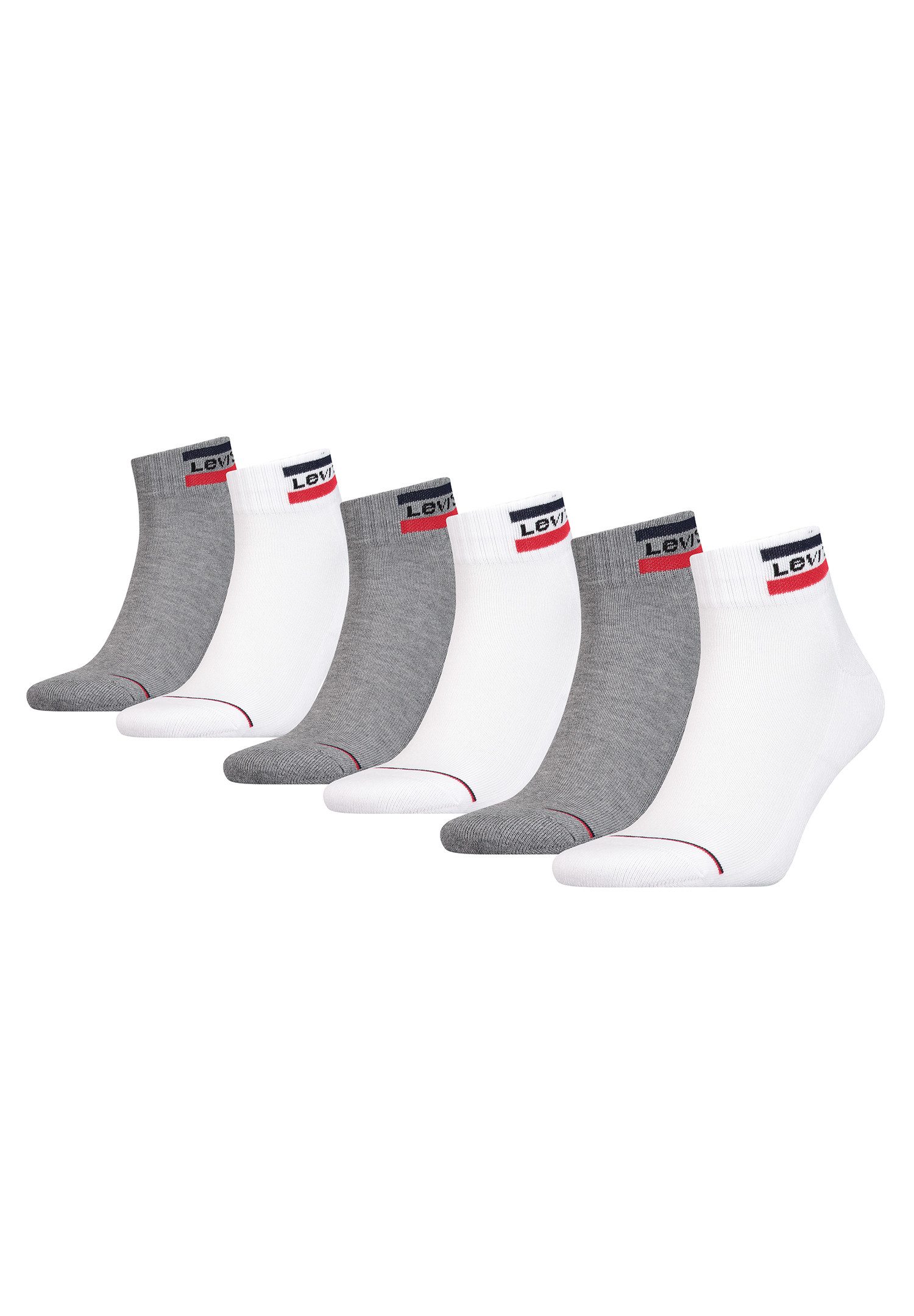 Levi's® Kurzsocken LEVIS MID CUT SPRTWR LOGO 6P ECOM (Packung, 6-Paar, 6er- günstig online kaufen