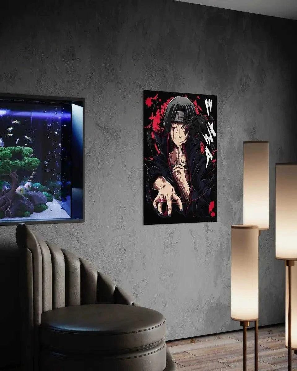 SimpleCanvas Wandbild Itachi Uchiha - Anime Leinwandbild, Wandbild Naruto, Akatsuki, Itachi