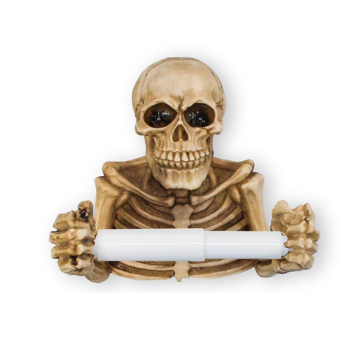 colourliving Toilettenpapierhalter Totenkopf Toilettenpapierhalter WC Papie günstig online kaufen