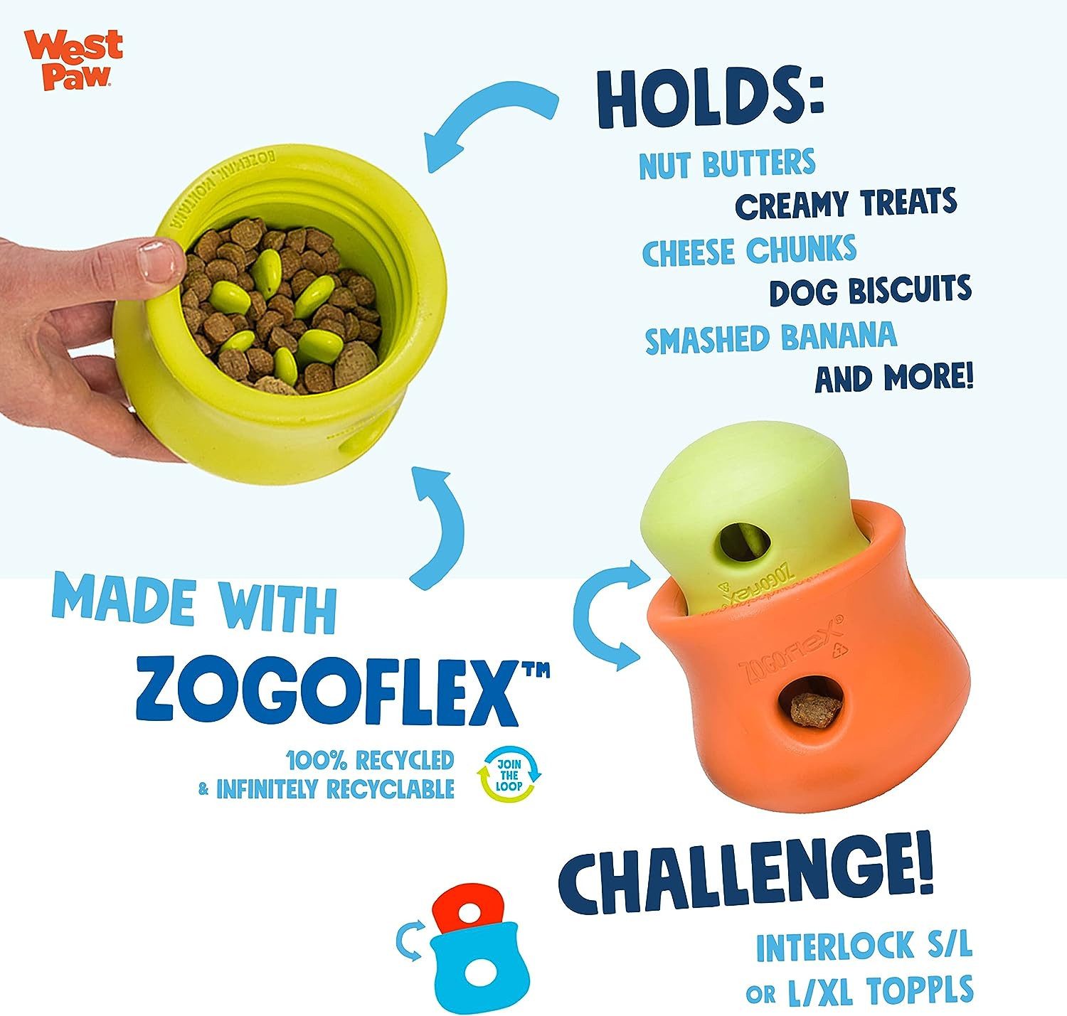 West Paw Antischlingnapf Zogoflex Hundespielzeug Toppl günstig online kaufen