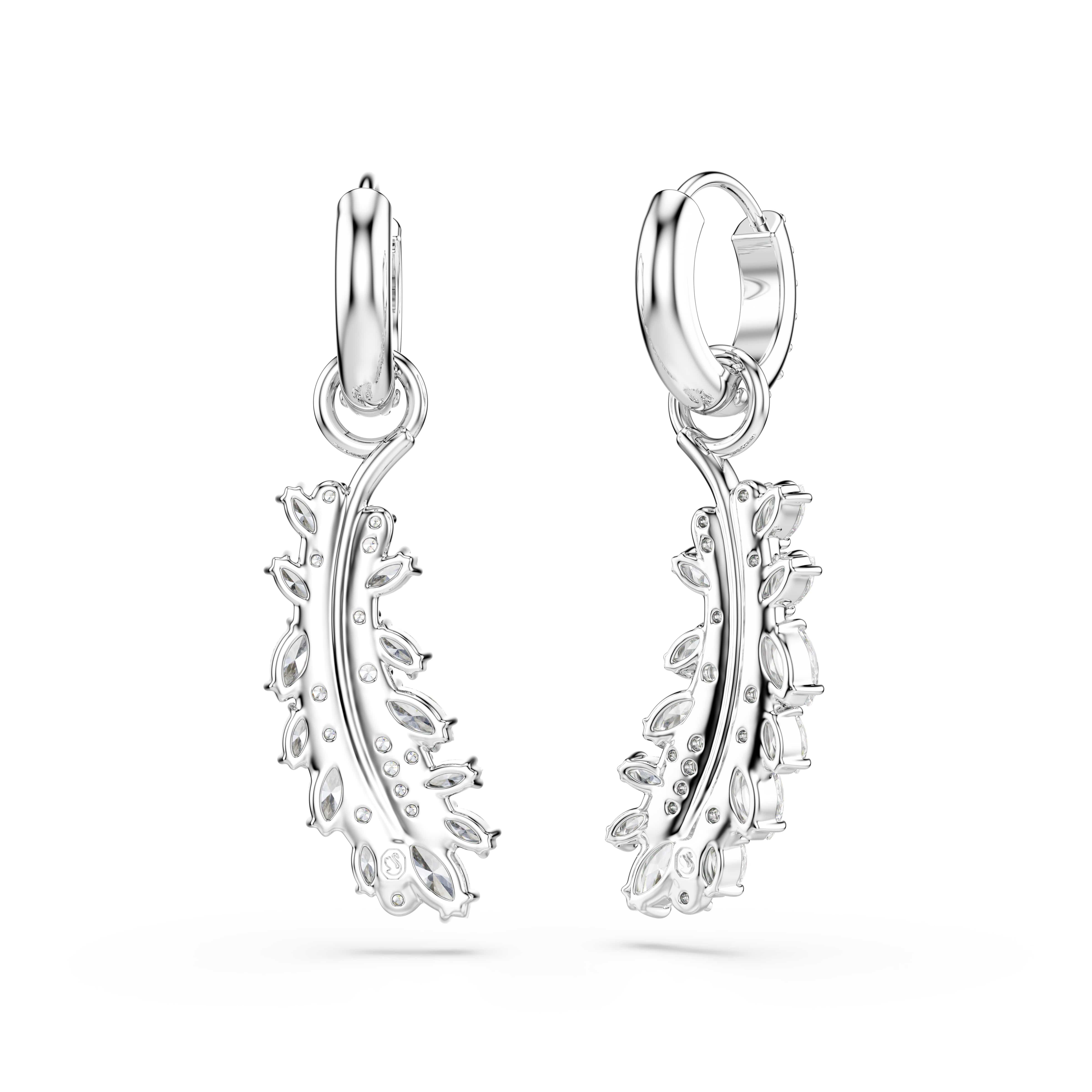 Swarovski Paar Creolen Schmuck Geschenk VIENNA Ohrringe, mit Swarovski® Kristall - Einhänger abnehmbar – Bild 4 von 5