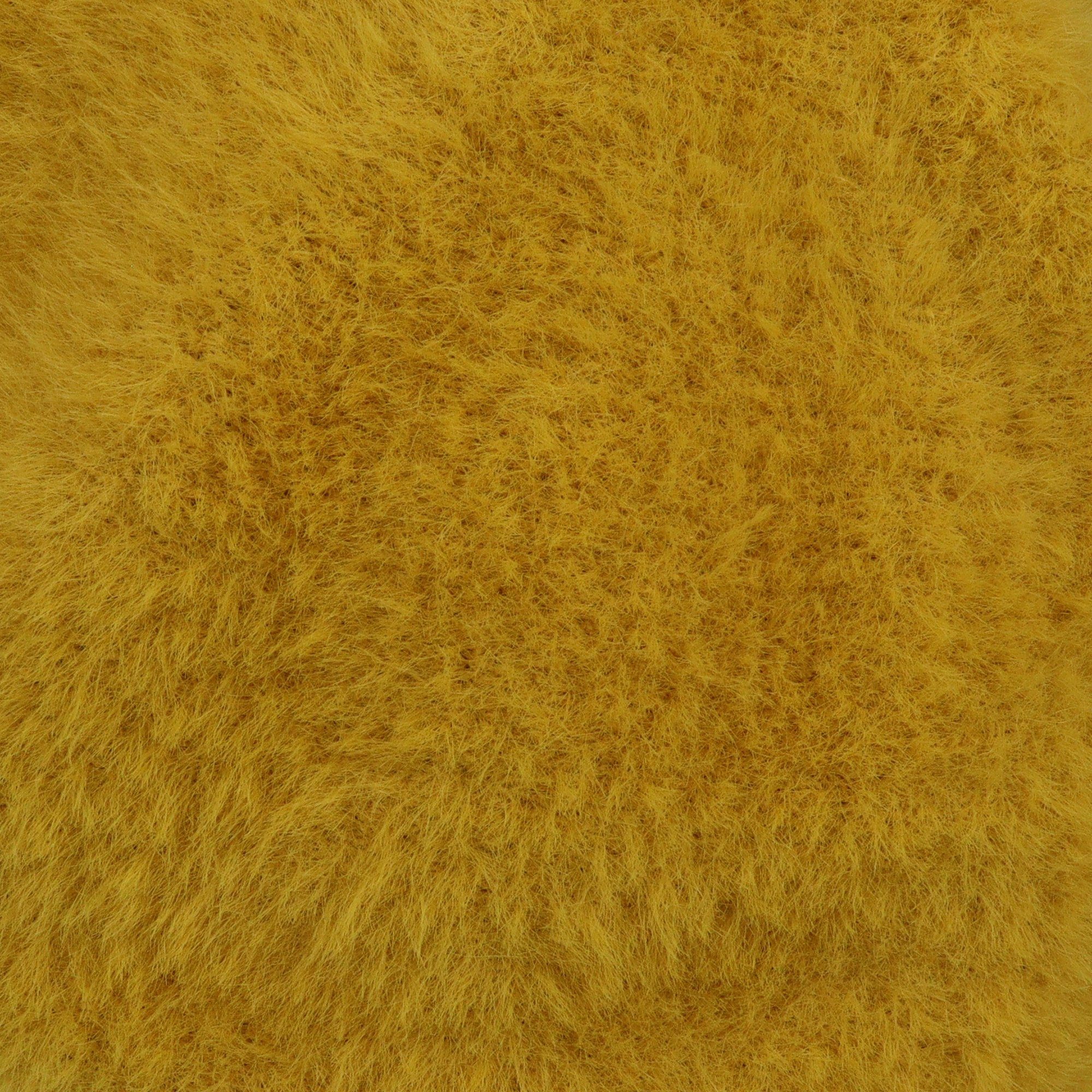 ZEBRO Baskenmütze Plüsch Beret gelb