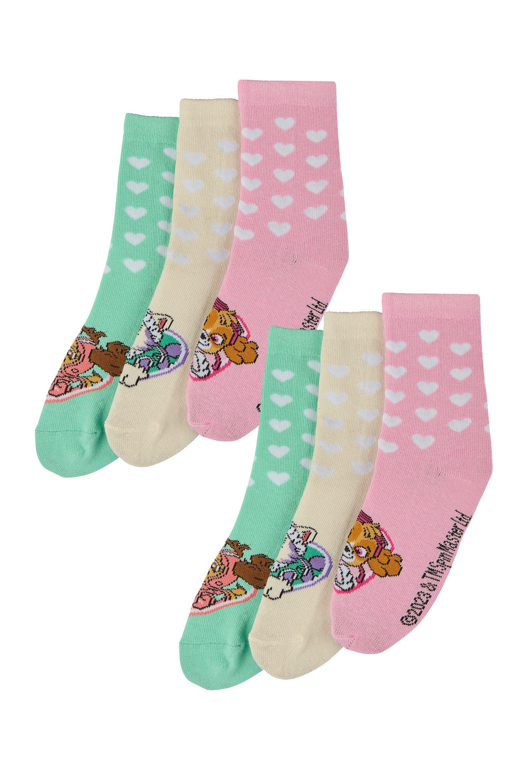ONOMATO! Socken Paw Patrol Skye Kinder Mädchen Strümpfe Socken 6er Pack (6-Paar)