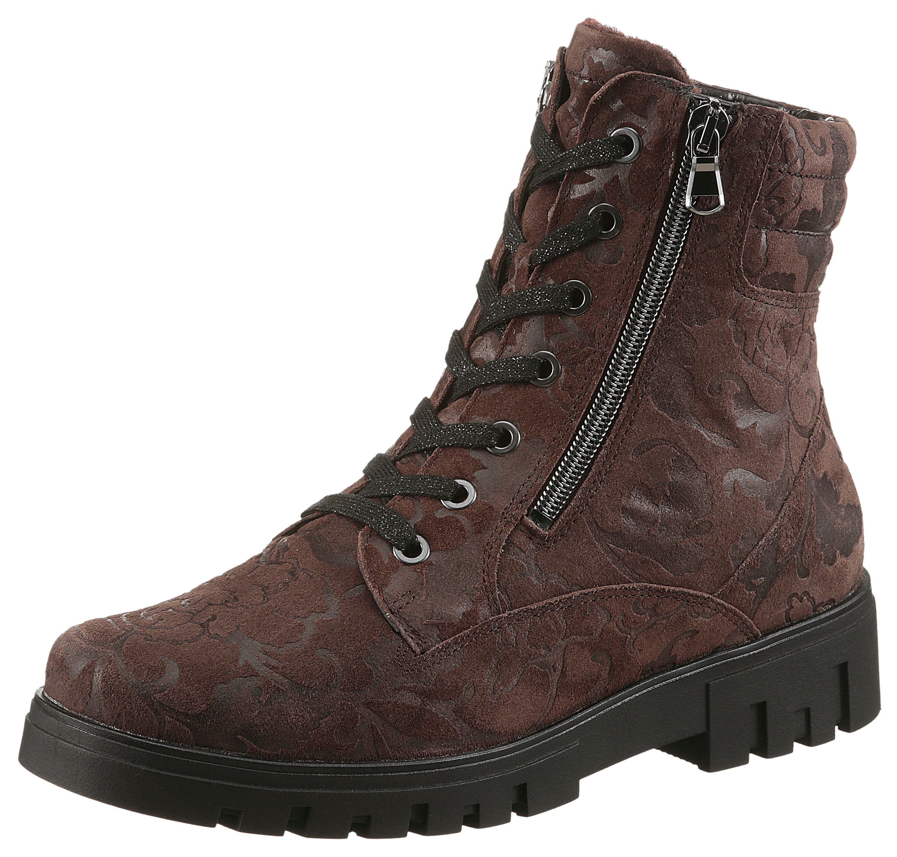 Waldläufer H-SERENA Schnürstiefelette Schnürboots, Profilsohle, Blockabsatz günstig online kaufen