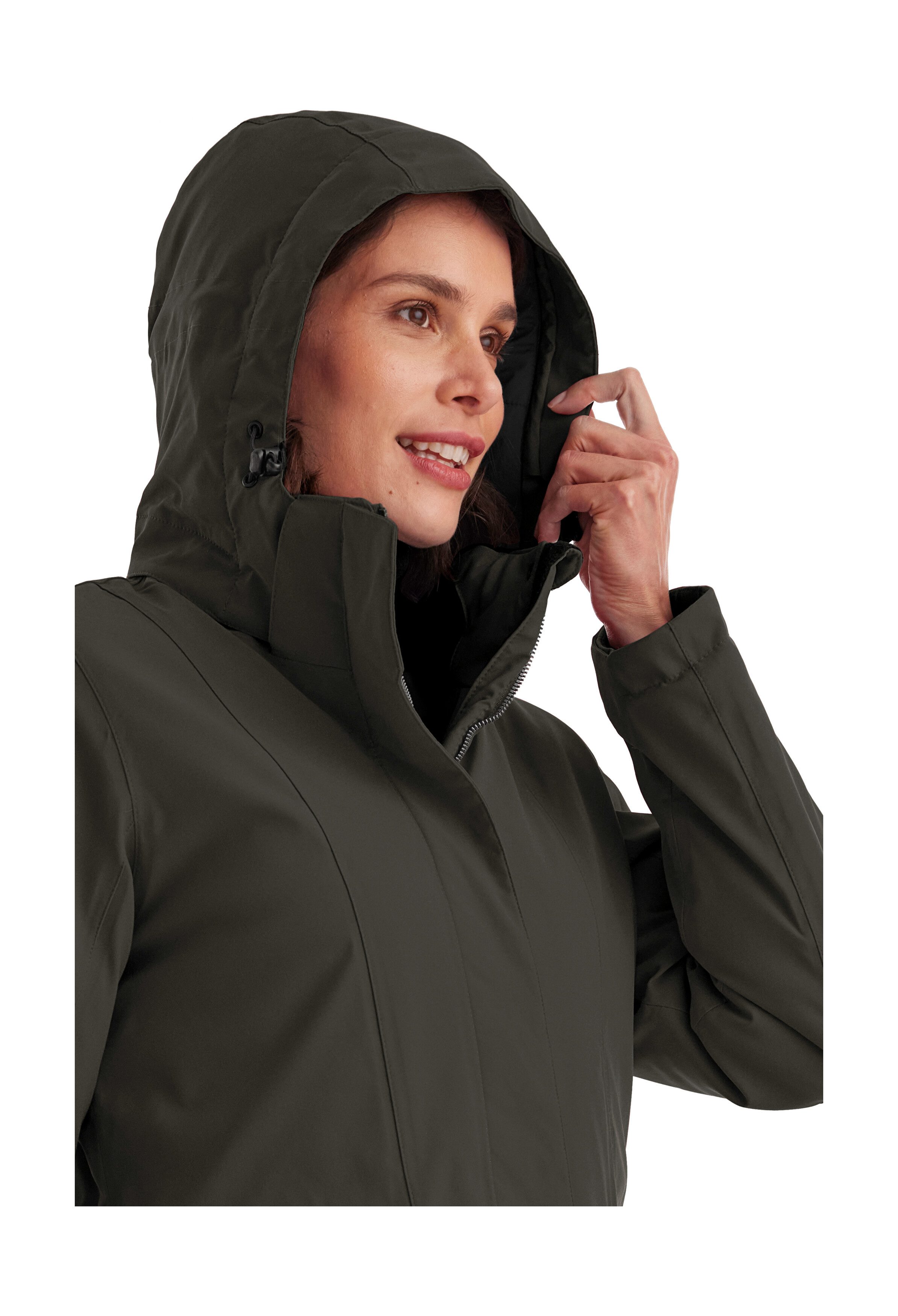 Killtec Parka Damen Funktionsparka Wasserdichter, atmungsaktiver Damenparka mit abnehmbarer Kapuze