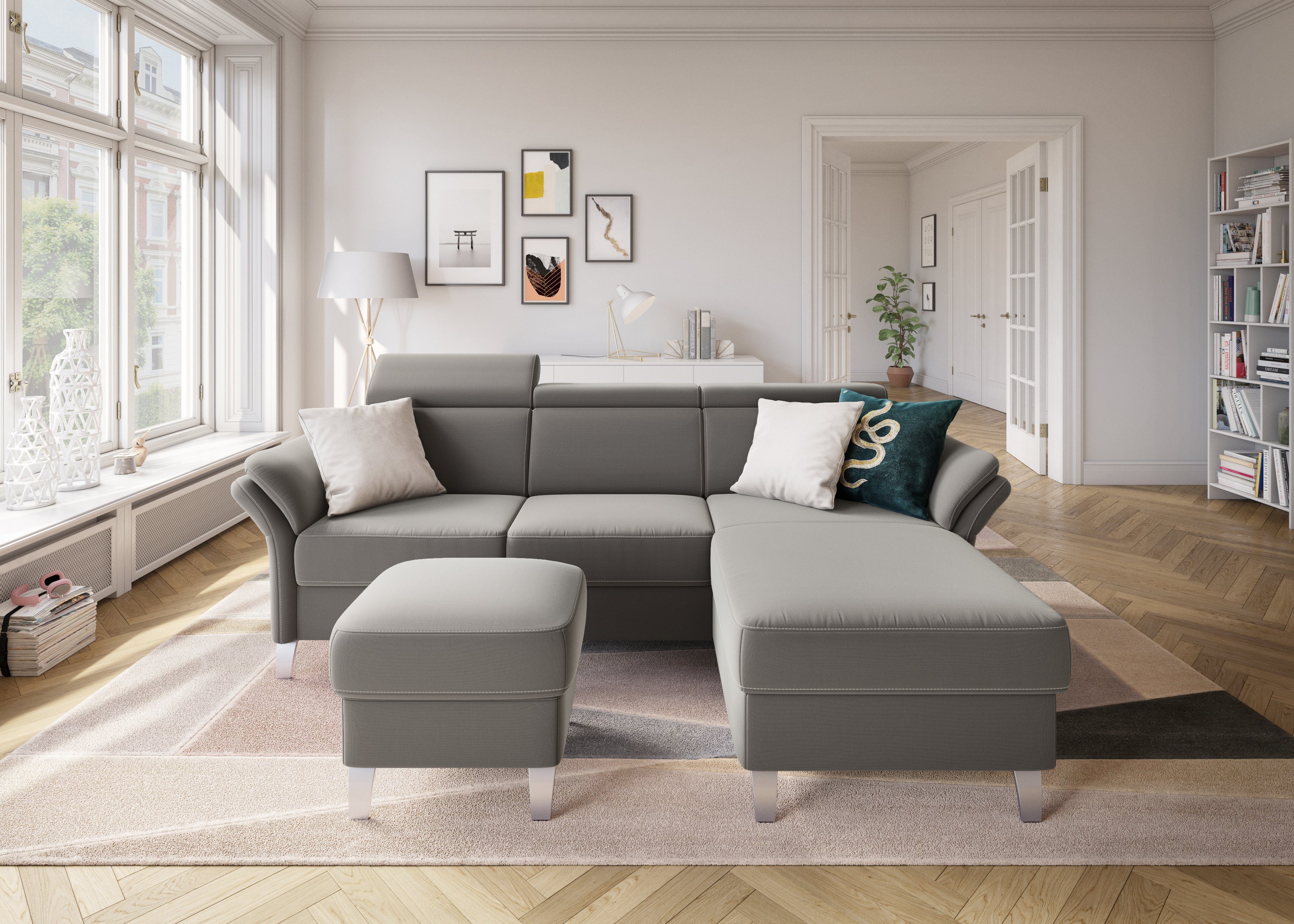 sit&more Ecksofa Vincenzo L-Form, inklusive Kopfteilverstellung, günstig online kaufen