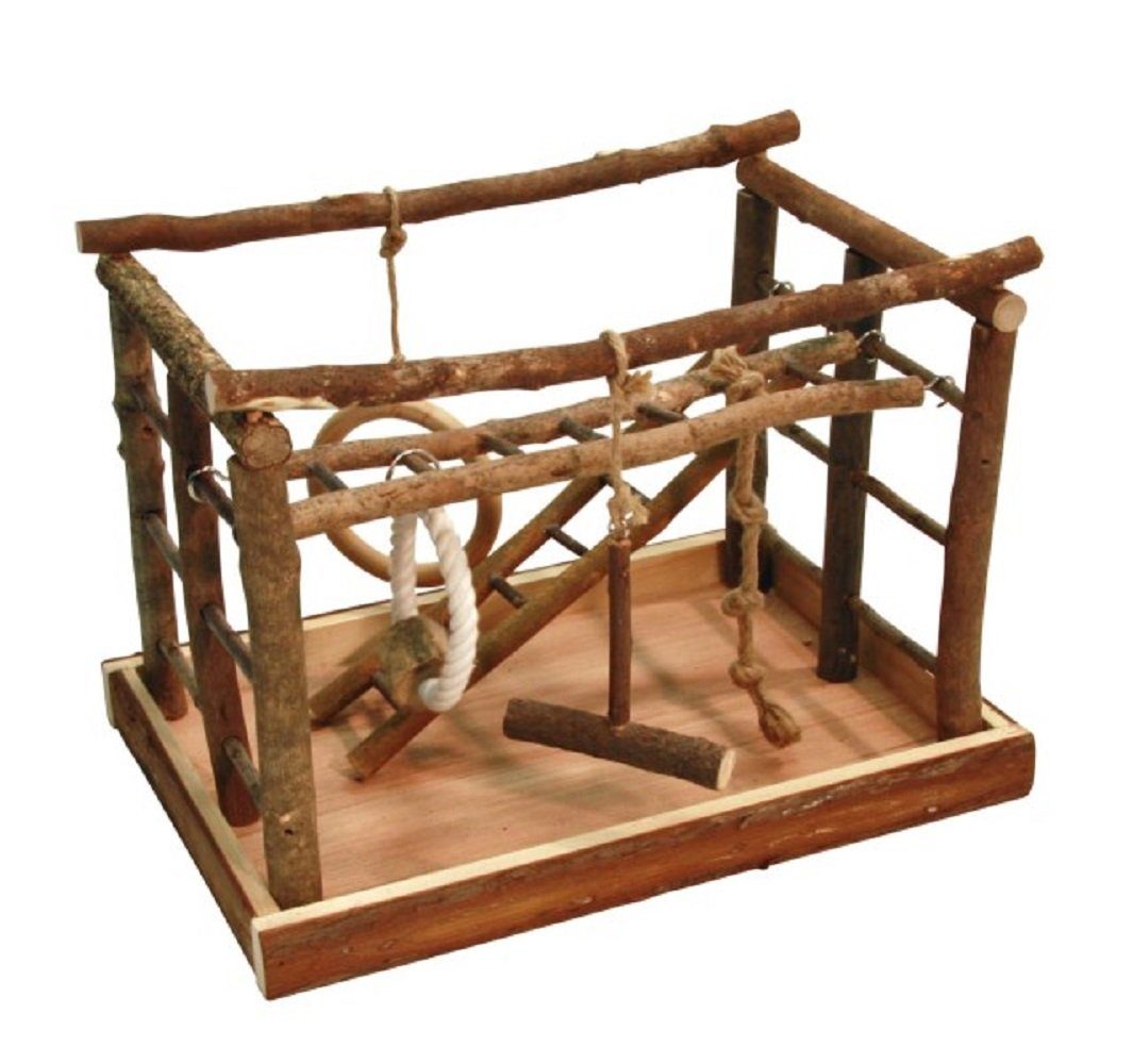 Kerbl Vogelspielplatz KERBL Vogelspielplatz aus Naturholz und Baumwolle, 35x25x25cm 82949