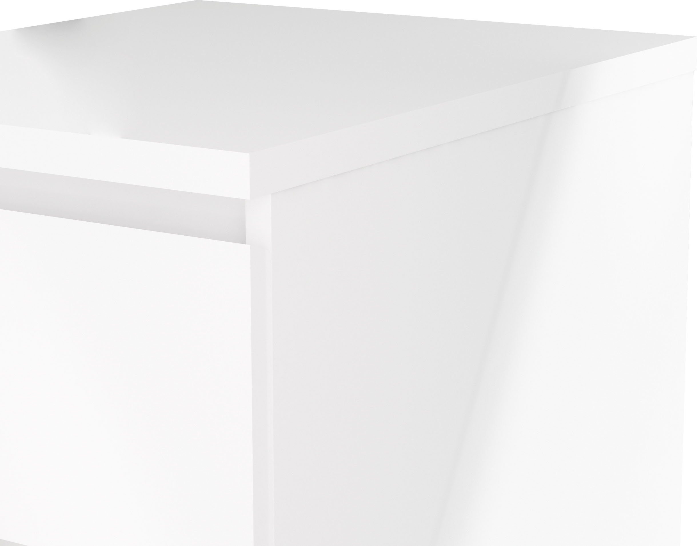 Home affaire Nachttisch 2 Schubladen mit weiß/hochglanz Eleganter Nachttisch Naia