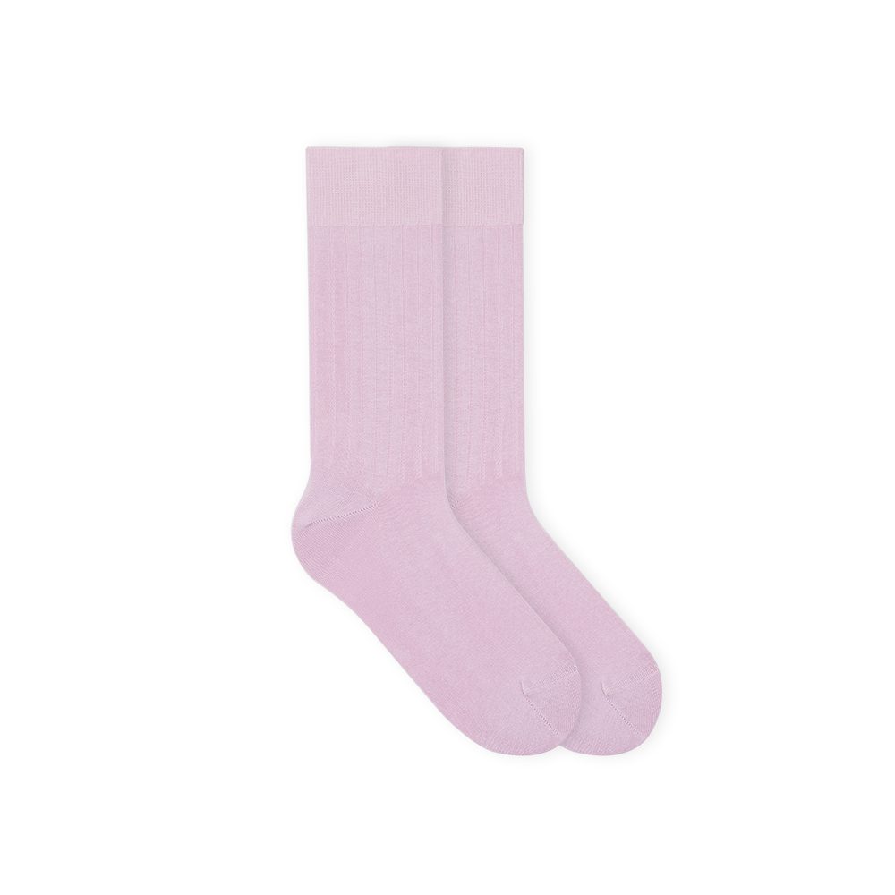 Socken Einfarbige Gerippte Socken in mehrfarbig