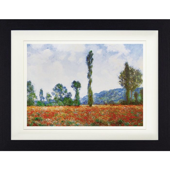 1art1 Bild mit Rahmen Claude Monet - Mohnblumenfeld In Giverny 1890