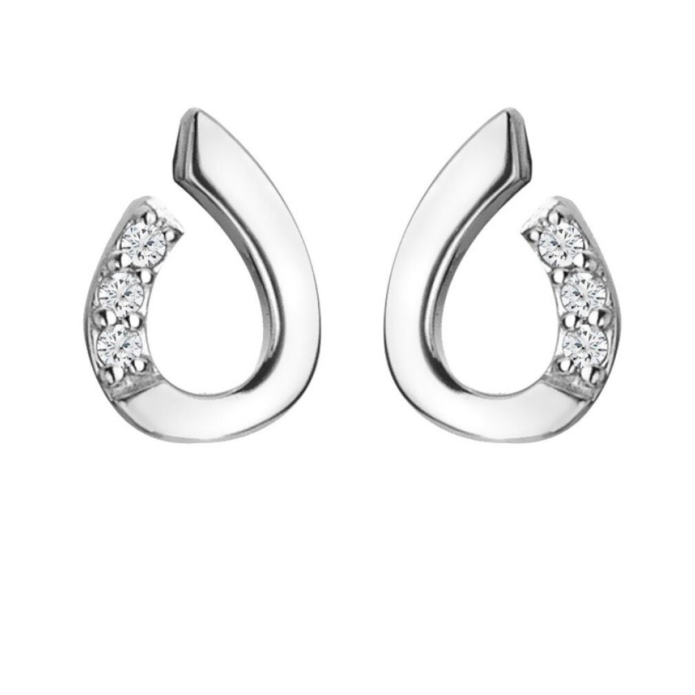 Diamond Ohrring-Set Elegant silver earrings with s Much Loved DE729