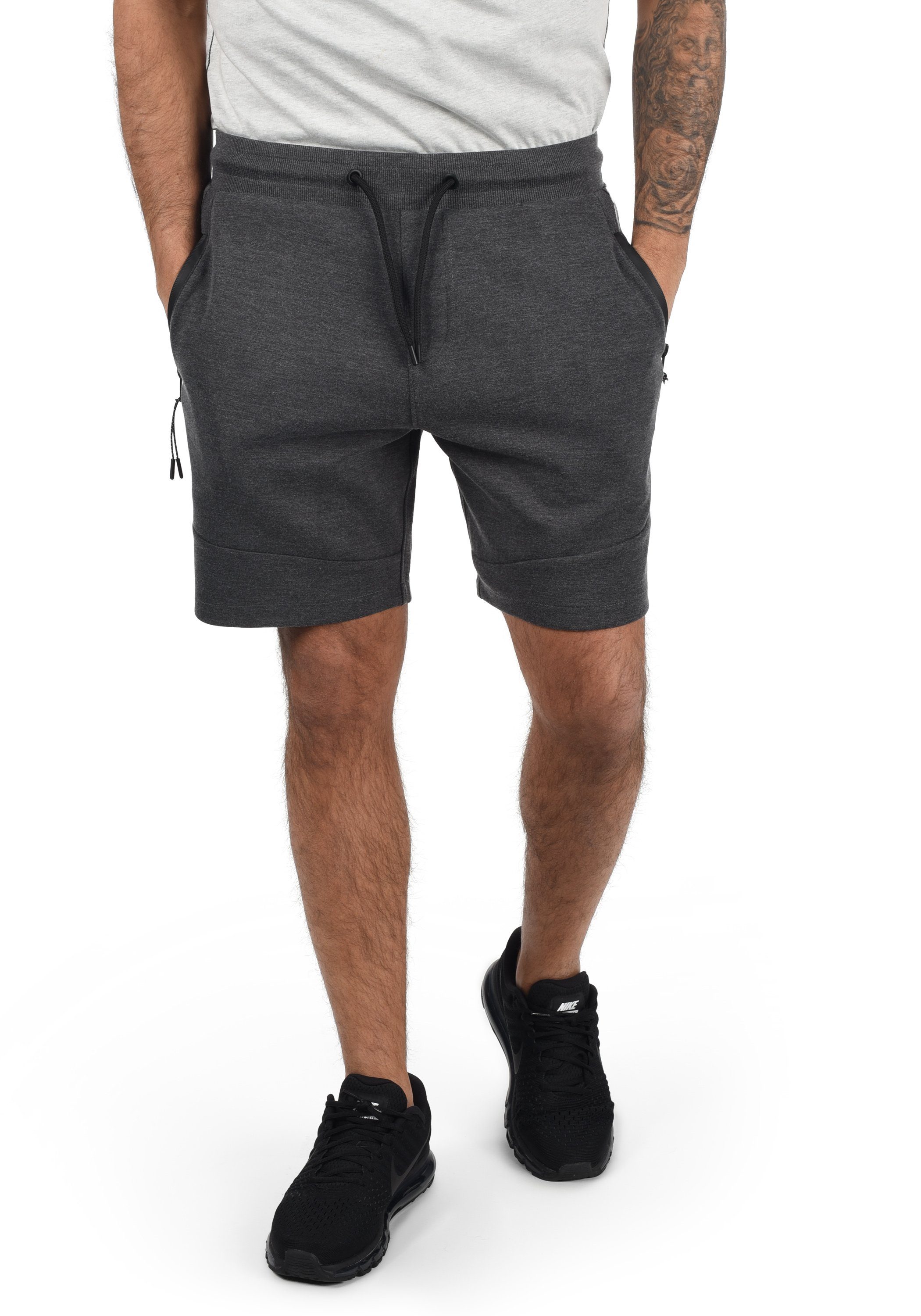 !Solid Sweatshorts SDGelly kurze Hose mit Reißverschluss-Taschen Dark Grey Melange (8288)