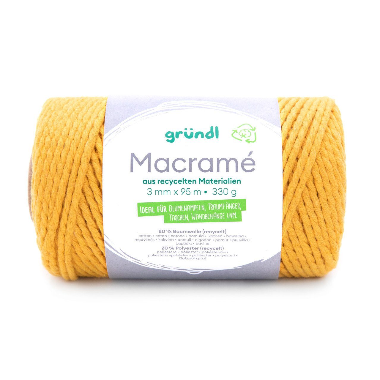 Gründl Gründl Macramé gelb 330 g Kettgarn