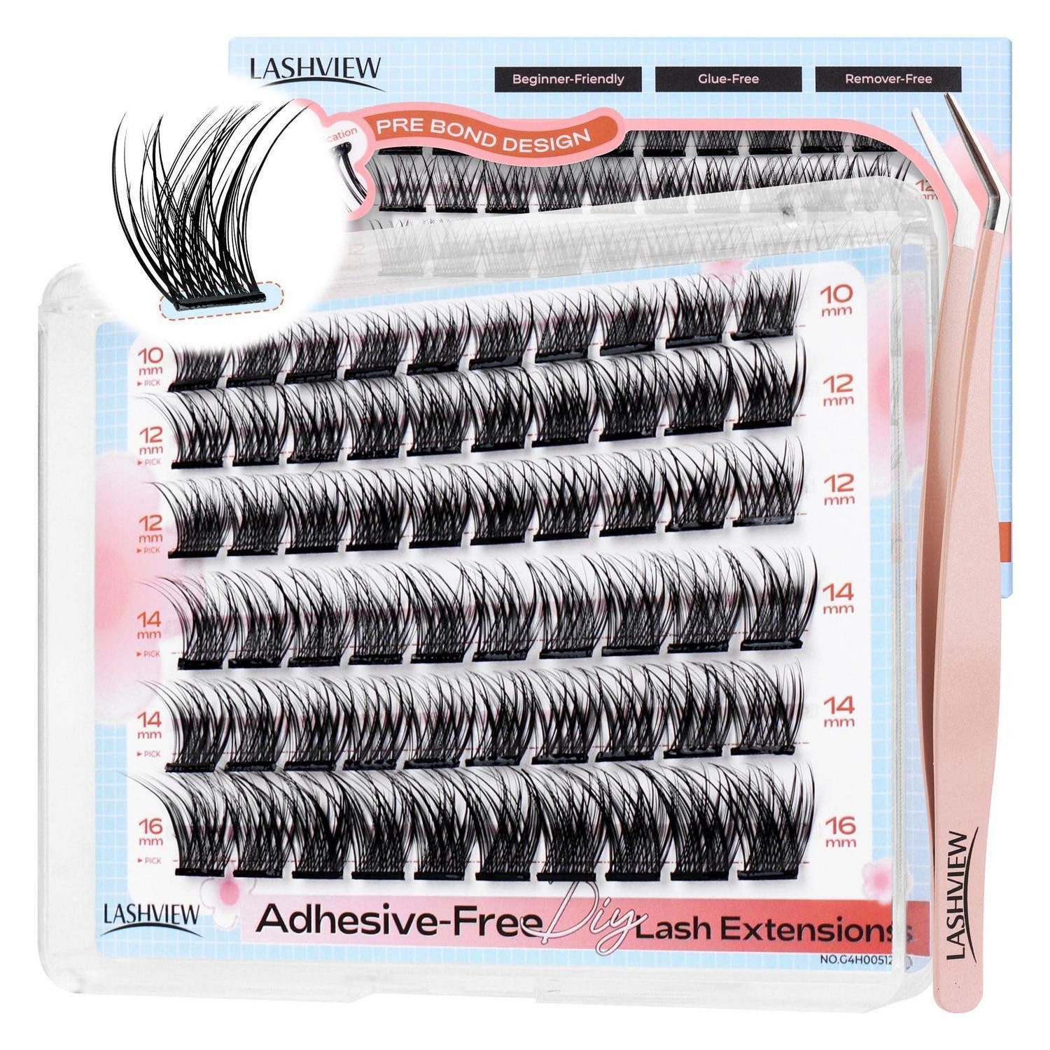 LuxusKollektion Einzelwimpern Wimpern DIY Kit 10-16mm