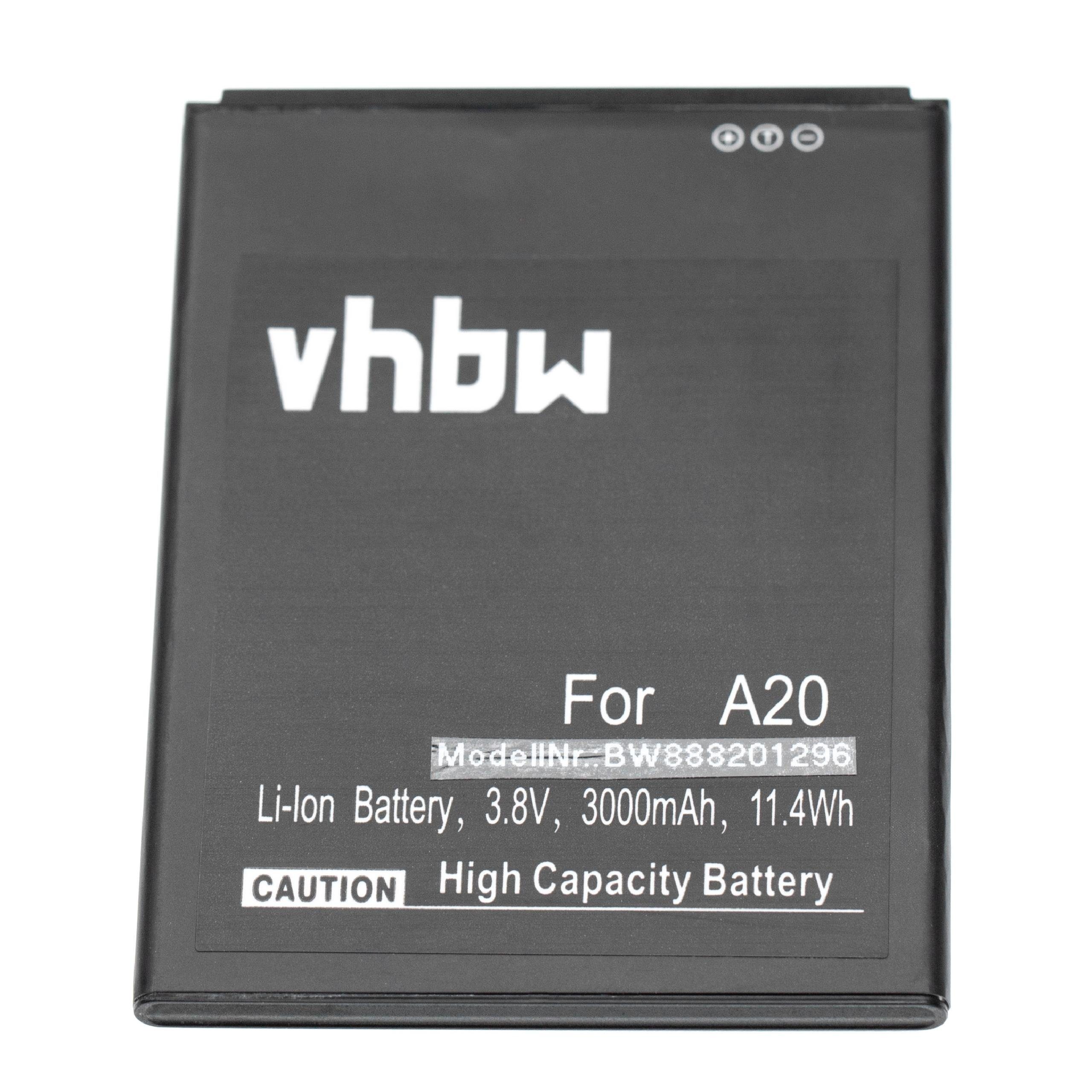 A20 Pro 3000 Li-Ion vhbw A20, V) Smartphone-Akku (3,8 mit mAh Blackview kompatibel