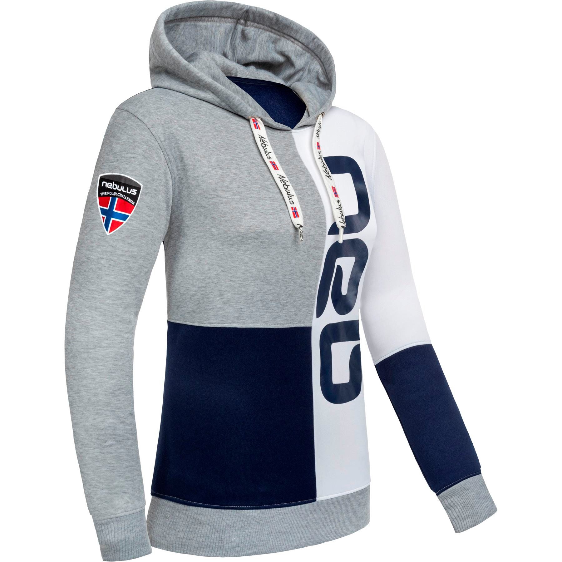 Nebulus Hoodie NEB, P6102 - Damen, navy-weiß-grau, XXL/44