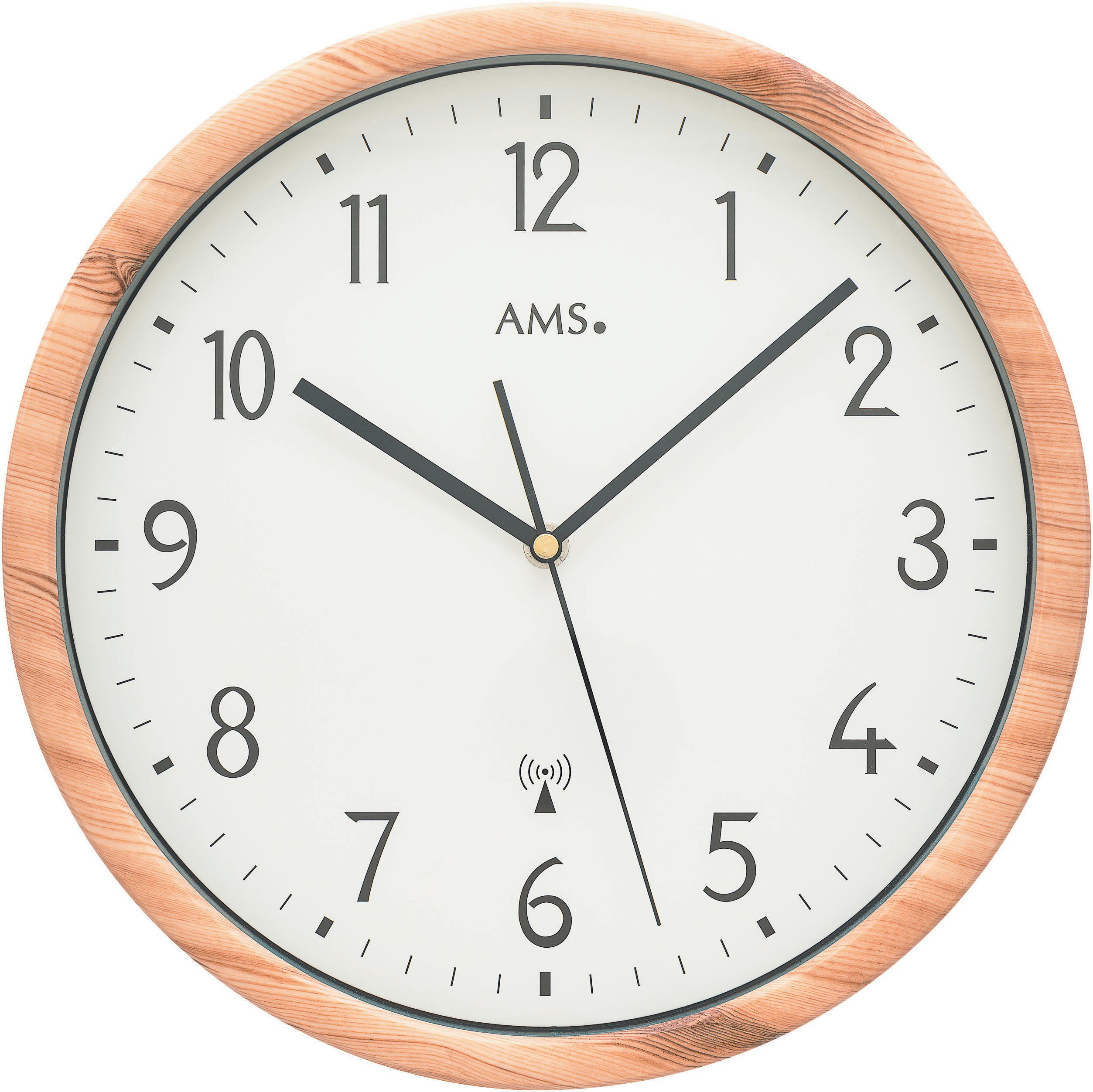 AMS Funkwanduhr (Quarzuhr,Wohnzimmer,Esszimmer,Küche,Arbeitszimmer,Büro, Fl günstig online kaufen