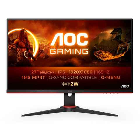 AOC 27G2SPAE/BK Gaming-Monitor (68,6 cm/27 ", 1920 x 1080 px, Full HD, 1 ms Reaktionszeit, 165 Hz, IPS)