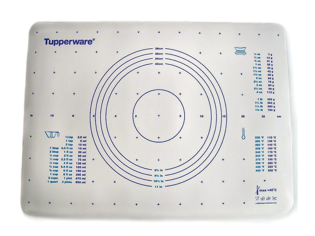 Tupperware Nudelholz »Teigunterlage blau + SPÜLTUCH«
