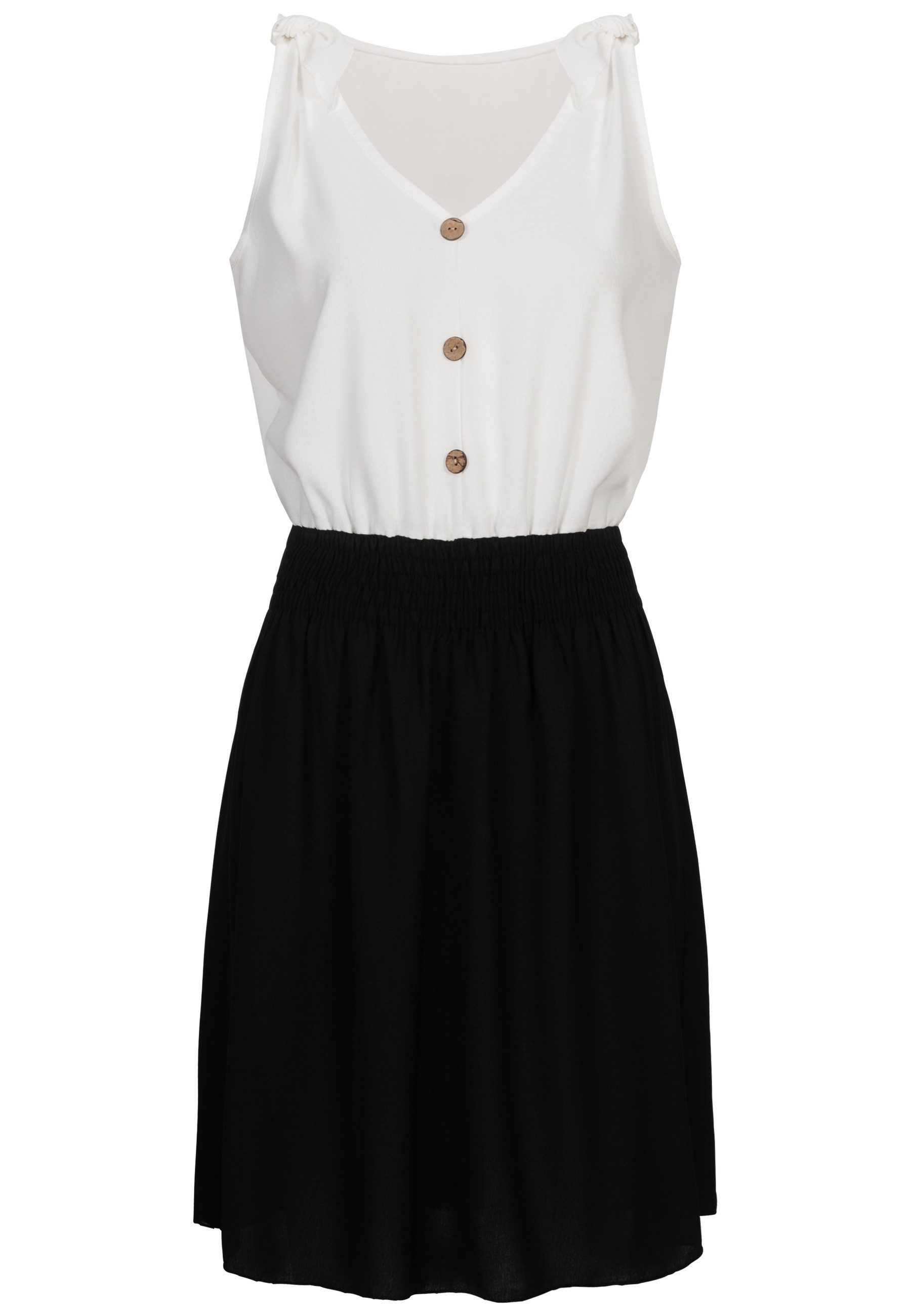 CLOUD 5IVE Shirtkleid CLOUD 5IVE Dress with buttons and knot details (1-tlg)