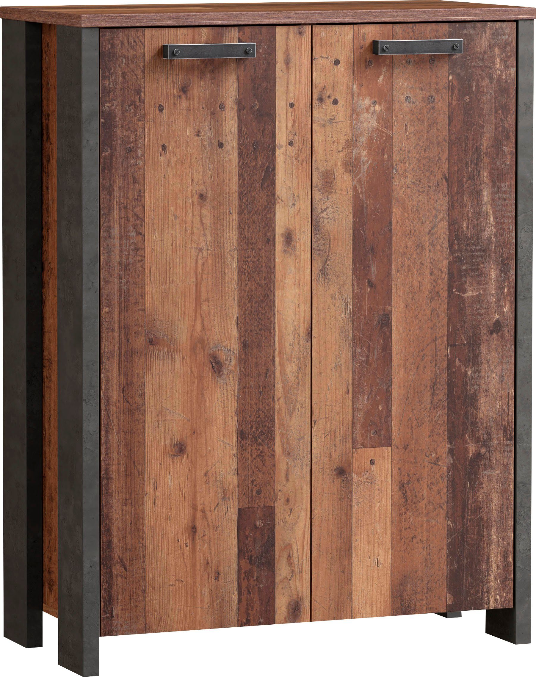 FORTE Kommode Clif, Aktenschrank im Industriestil, Breite 86 cm x Höhe 115 cm
