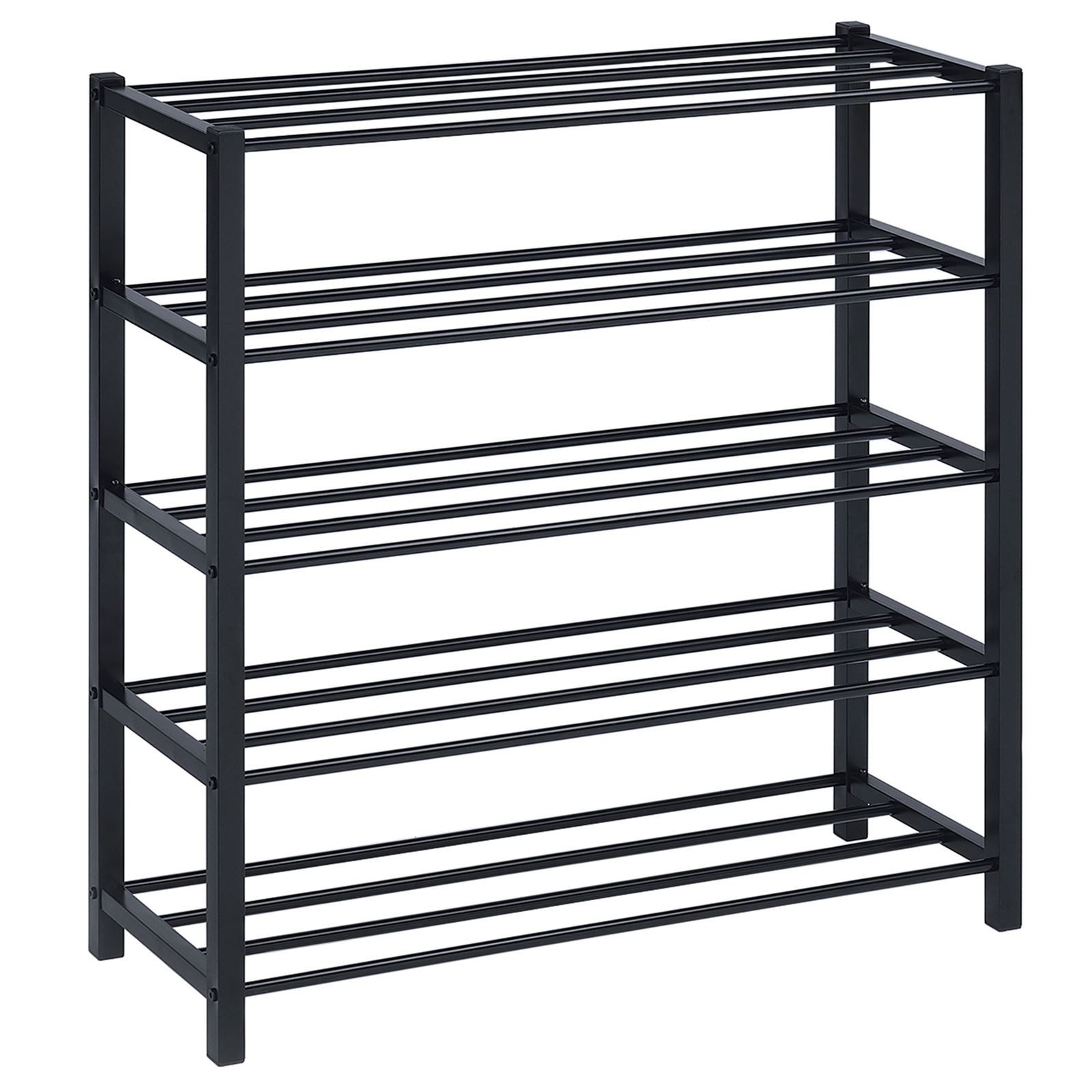IDIMEX Schuhregal NAVAN, Schuhaufbewahrung aus Metall mit 5 Ablagen schwarz günstig online kaufen