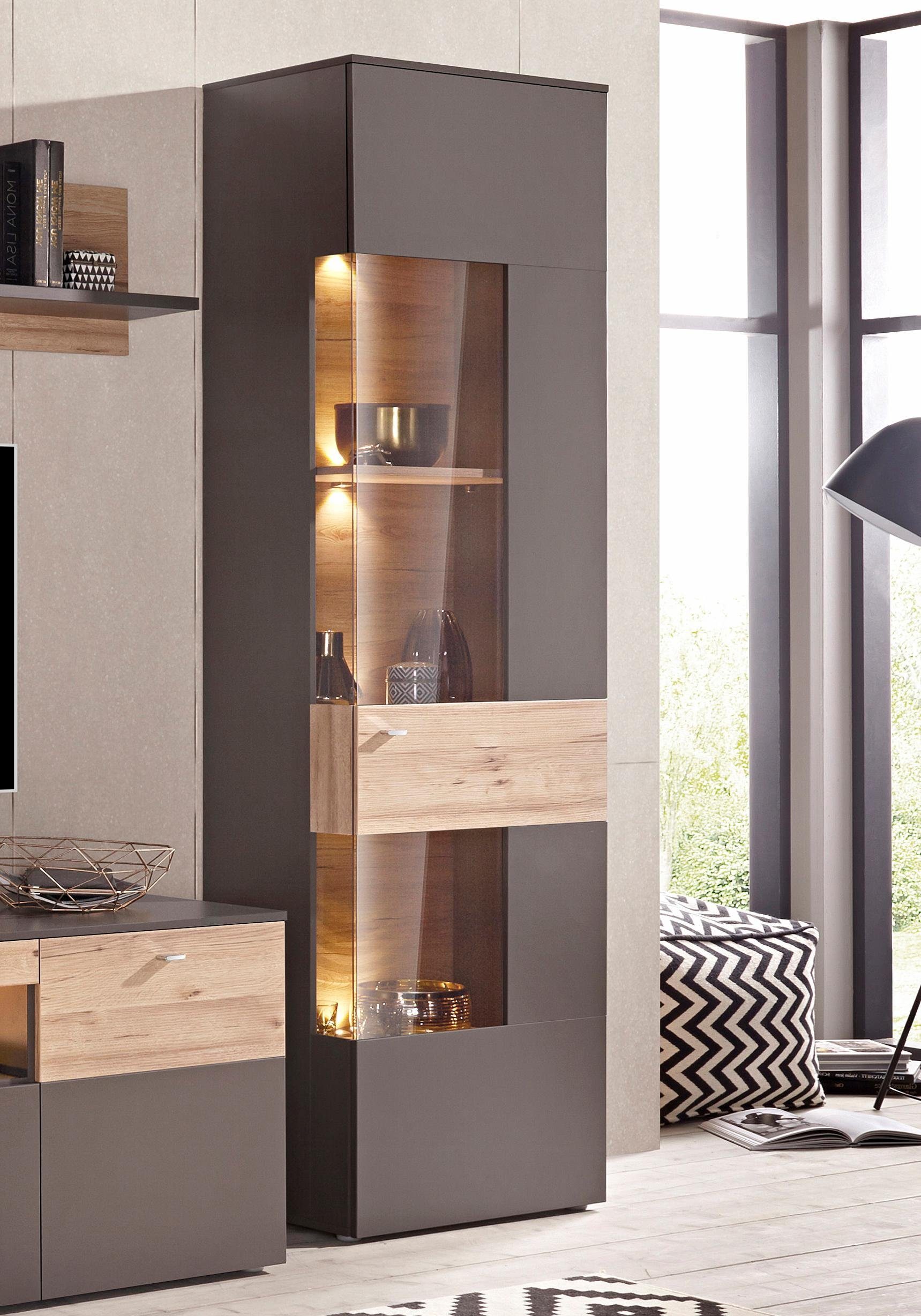 FORTE Vitrine Como Vitrine, Glastüre, LED günstig online kaufen