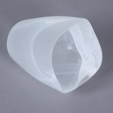 Home4Living Lampenschirm Lampenglas Ø 109mm Weiß Blütenform Alabasterglas, Dekorativ