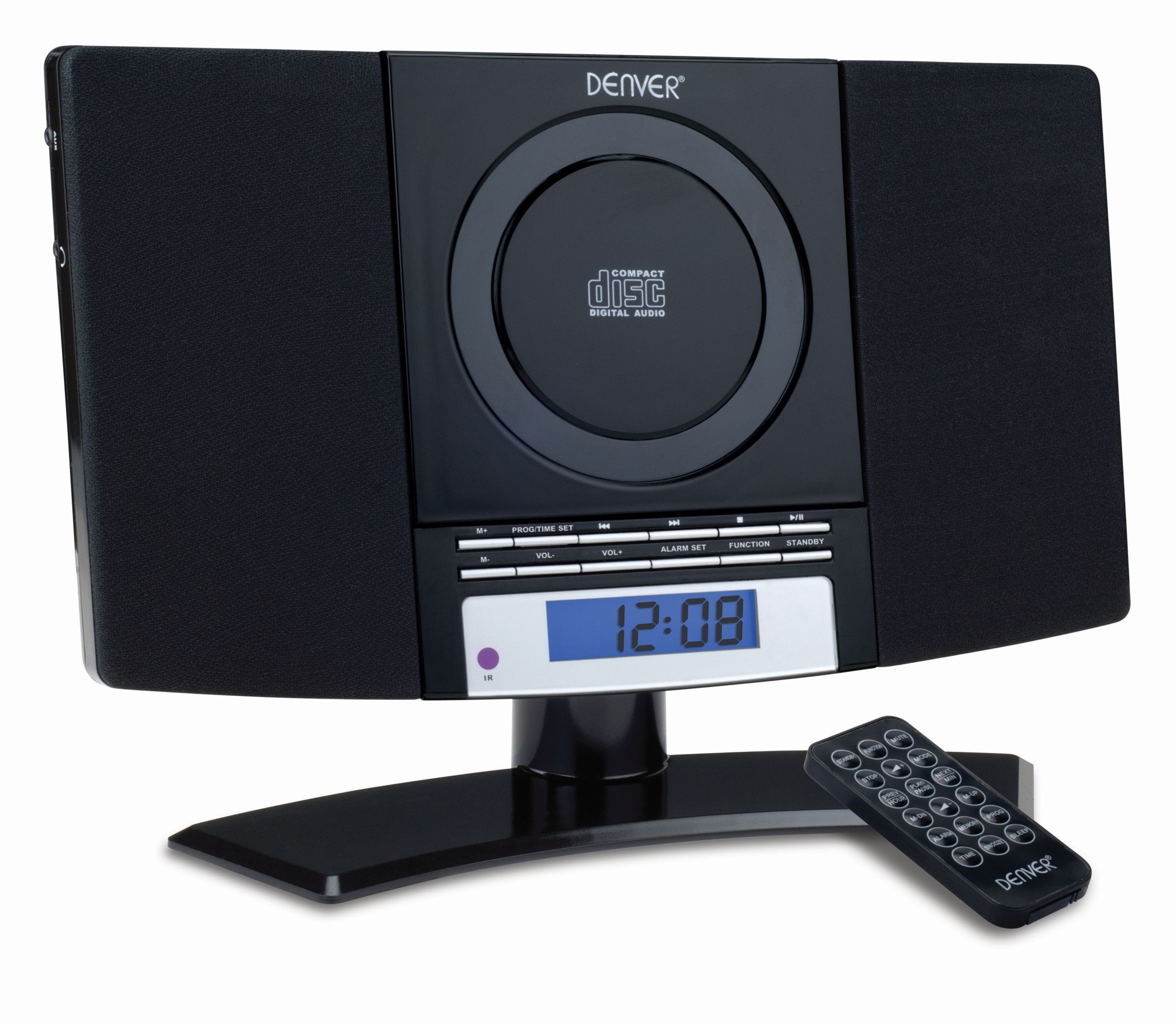 Denver MC-5220 BLACK Kompaktanlage (Design Stereoanlage mit CD-Player, Radio, AUX)