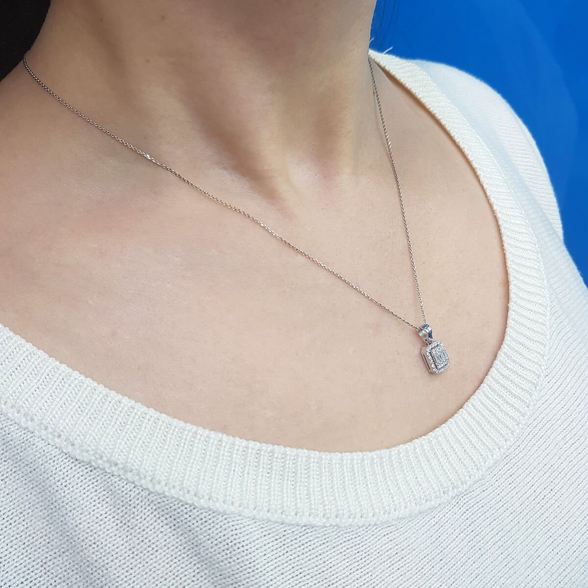 EinStein Diamant Collier Baguette Brillant Diamant günstig online kaufen