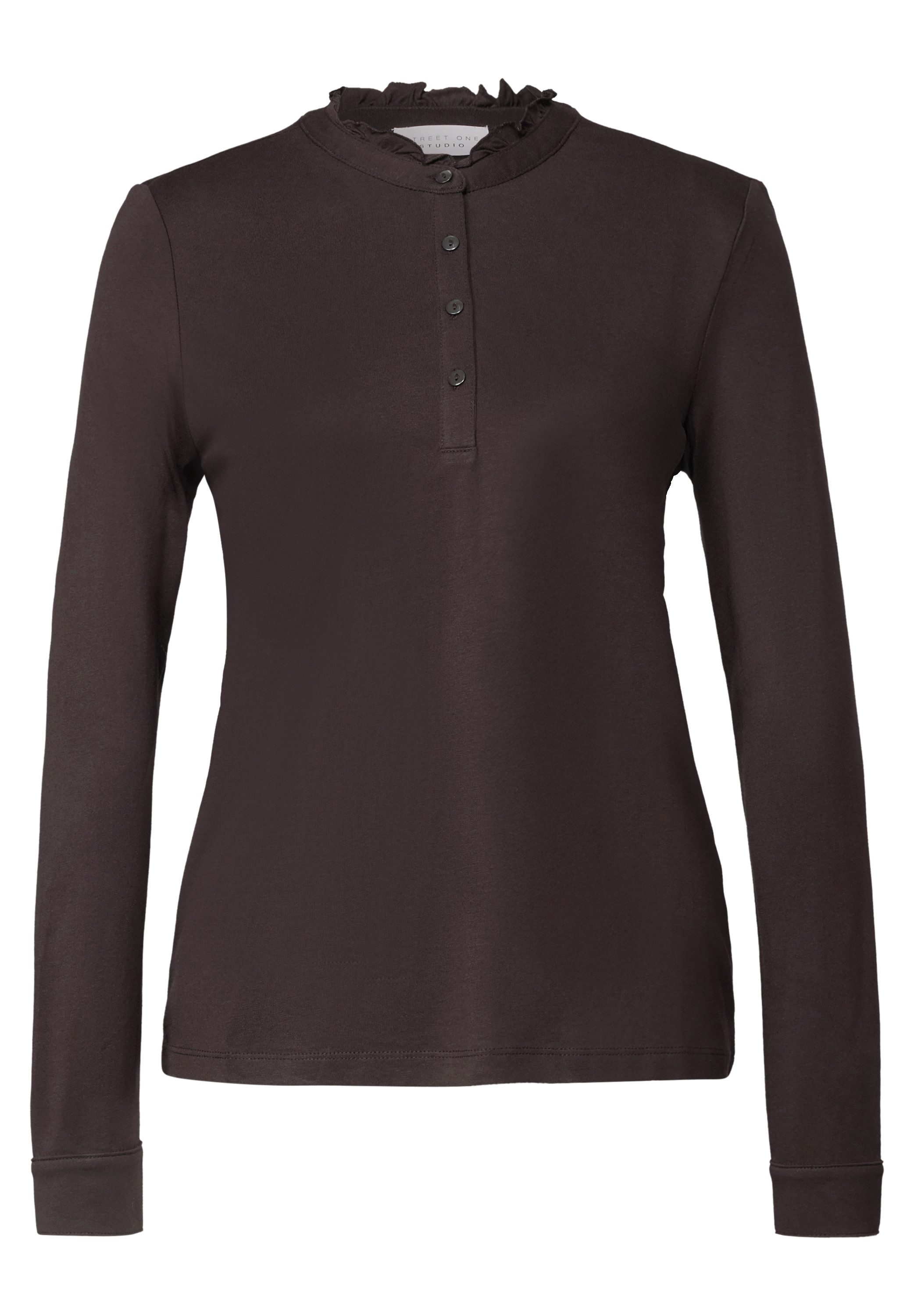 STREET ONE STUDIO Langarmshirt in Unifarbe – Bild 4 von 5