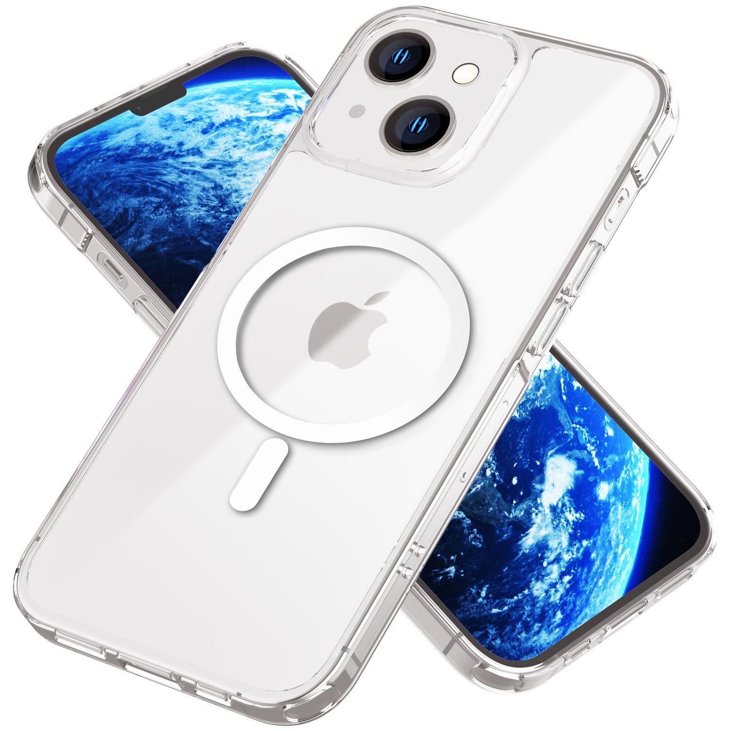 Nalia Smartphone-Hülle Apple iPhone 14 Plus 17 cm (6,7 Zoll), Klare Harte Hülle / mit MagSafe Funktion / Vergilbungsfrei / Kratzfest