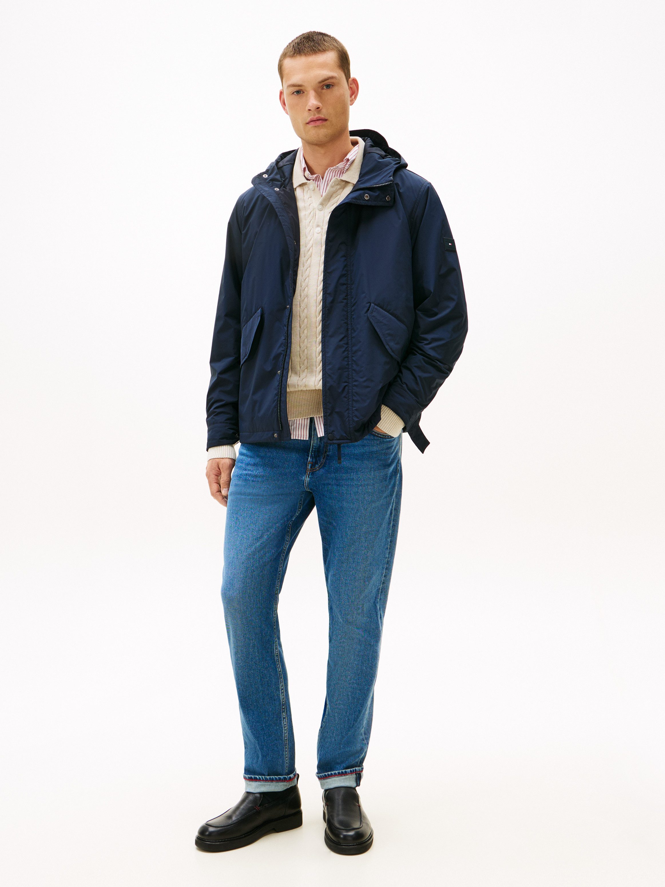 Tommy Hilfiger Allwetterjacke PACKABLE Übergangsjacke, leicht, mit fester Kapuze