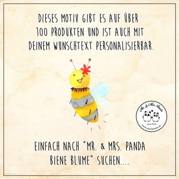 Mr. & Mrs. Panda Getränkeuntersetzer Biene Blume - Weiß - Geschenk, Getränkeuntersetzer, Glasuntersetzer, 1-tlg., Glänzende Oberfläche
