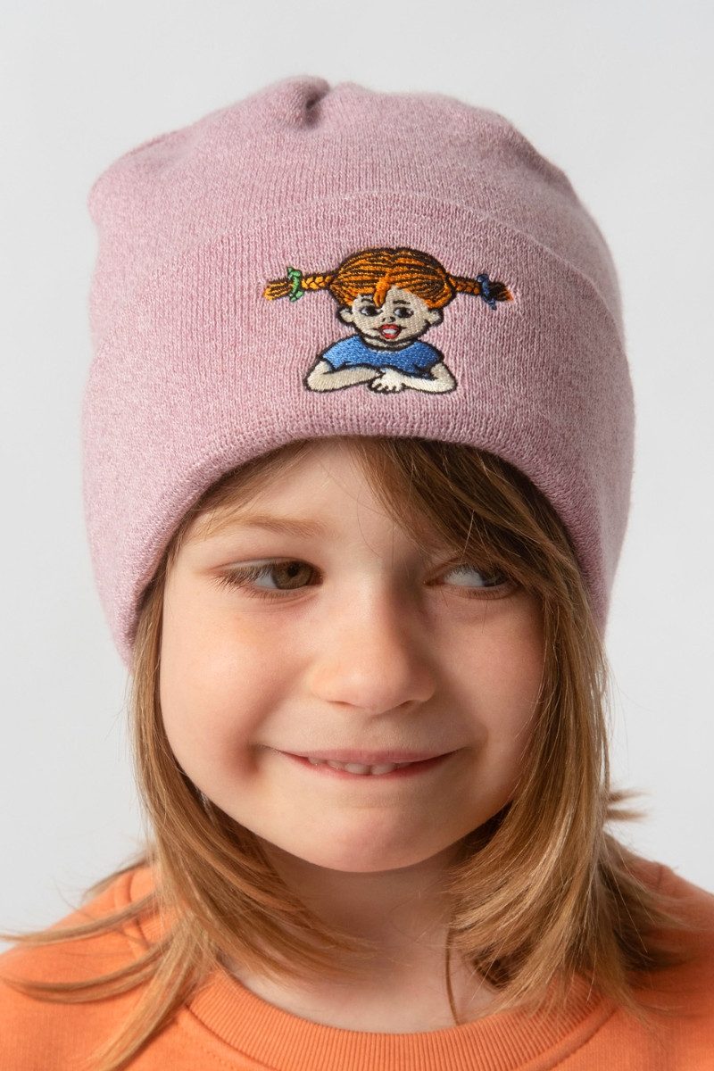 Valentinstagsgeschenk Bavarian Caps Schmuckset Beanie Kids - PIPI LANGSTRUMPF - rosé