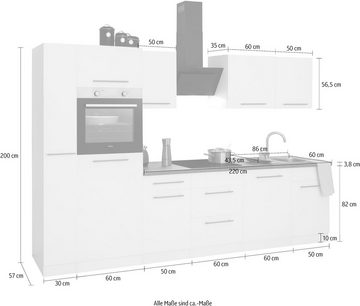 wiho Küchen Küchenzeile Unna, ohne E-Geräte, Breite 310 cm