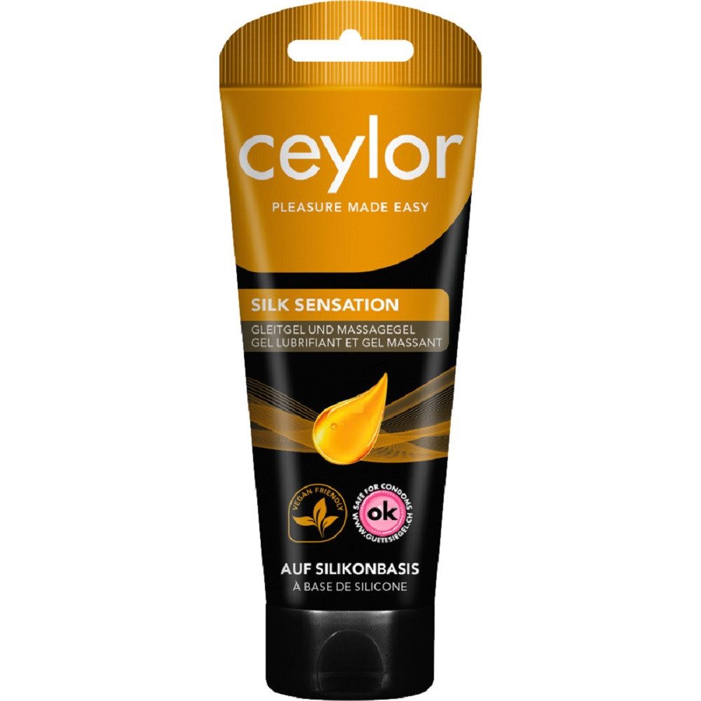 Ceylor Gleit- und Massagegel Silk Sensation (auf Silikonbasis), Tube mit 100ml, 1-tlg., lang anhaltend und ohne tierische Inhaltsstoffe