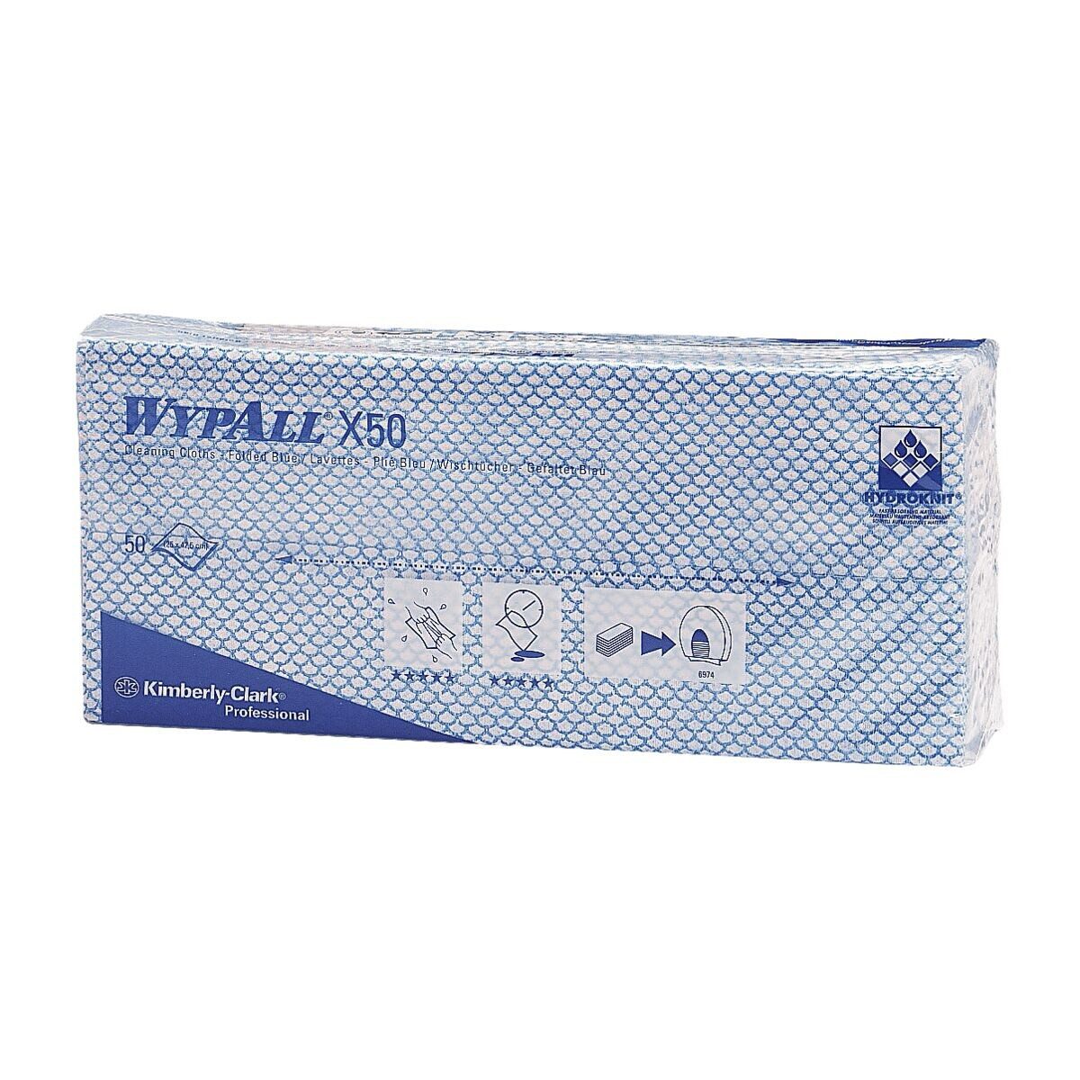 KIMBERLY-CLARK Reinigungstücher (42x25 cm, 50-tlg., 42x25 cm, gefaltet, Einzelblatt-Entnahme)