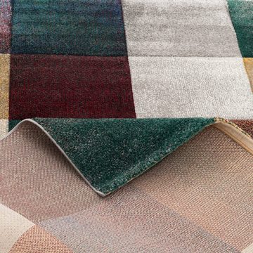Designteppich Designer Teppich Maui Rost Karo, Pergamon, Rechteckig, Höhe: 13 mm