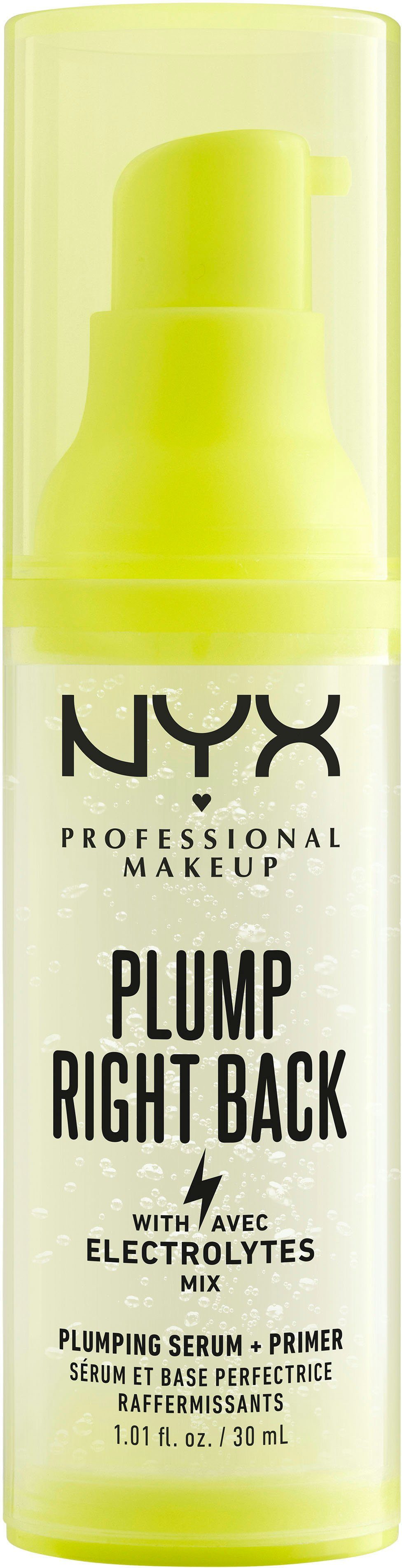 NYX PROFESSIONAL MAKEUP Primer PLUMP RIGHT BACK SERUM UND PRIMER, Perfekte, pflegende Make-Up Grundlage, lässt die Haut strahlen.