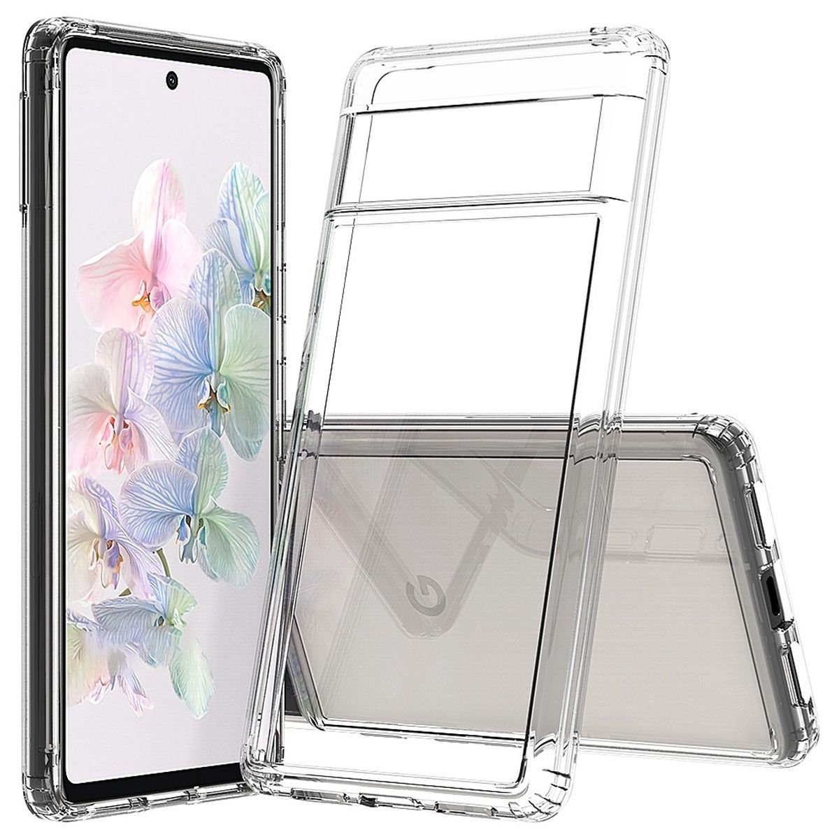 CoverKingz Handyhülle Hülle für Google Pixel 7 Handyhülle Case Hybrid Silikon Bumper Cover 16,00 cm (6,3 Zoll), Handyhülle Schutzhülle Transparent Hybrid Silikonhülle Hardcase