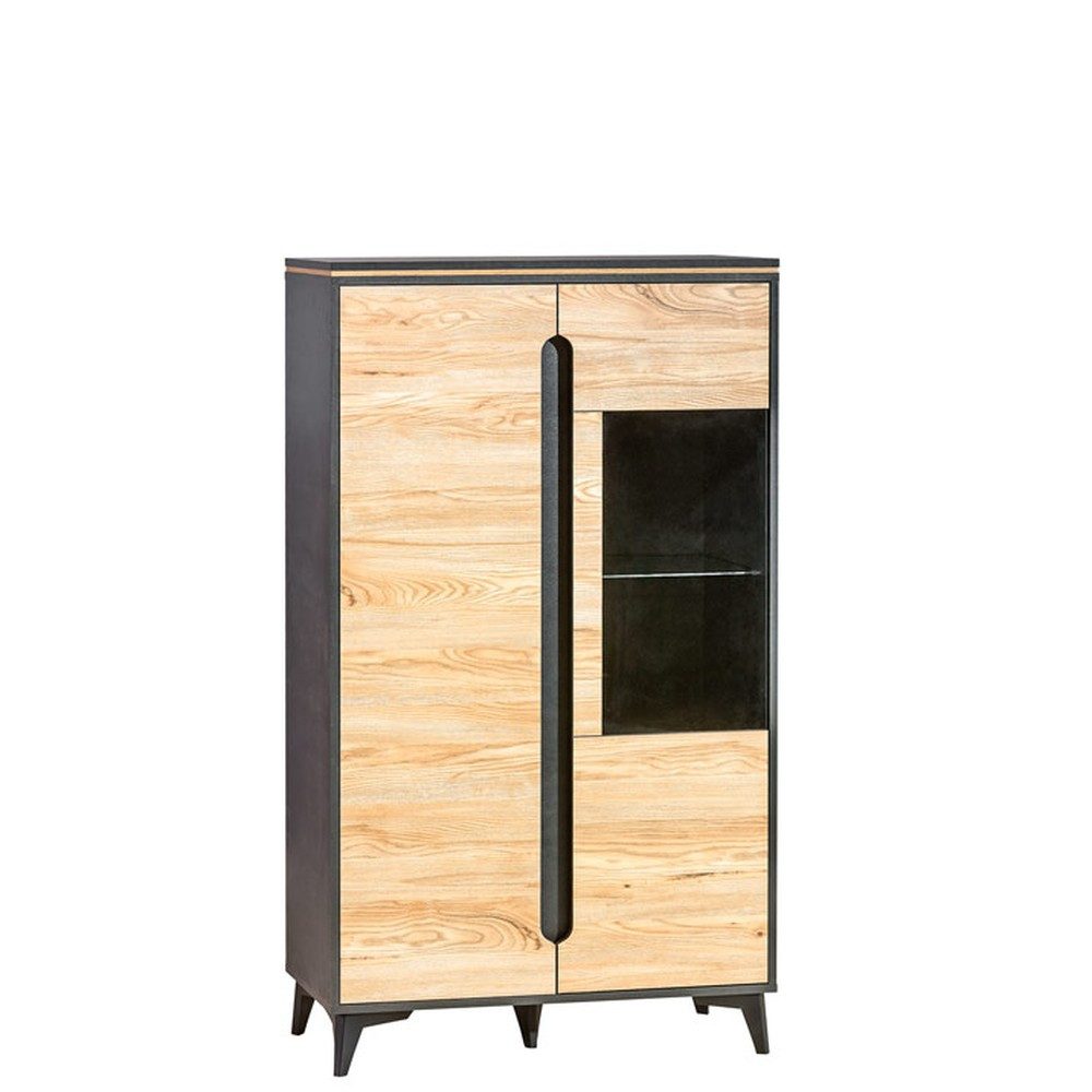 Vitrine Glashochschrank Vitrine Holzregal für das Wohnzimmer von JVMöbel