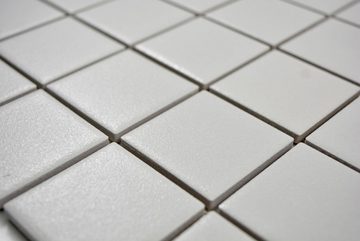 Mosani Mosaikfliesen Keramik Mosaik altweiß RUTSCHEMMEND Fliesenspiegel Küche Bad