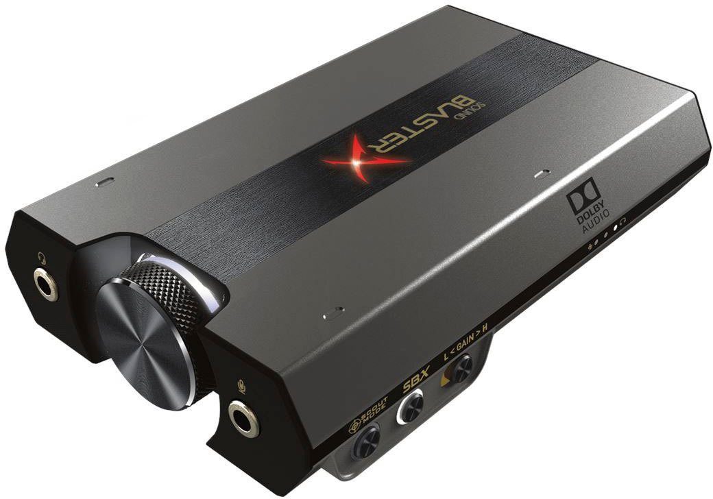 BlasterX Out/mini G6 Ausgangs HD-USB-DAC-Verstärker-Soundkarte Soundkarte, Sound Line Kombibuchse TOSLINK 7.1 Creative