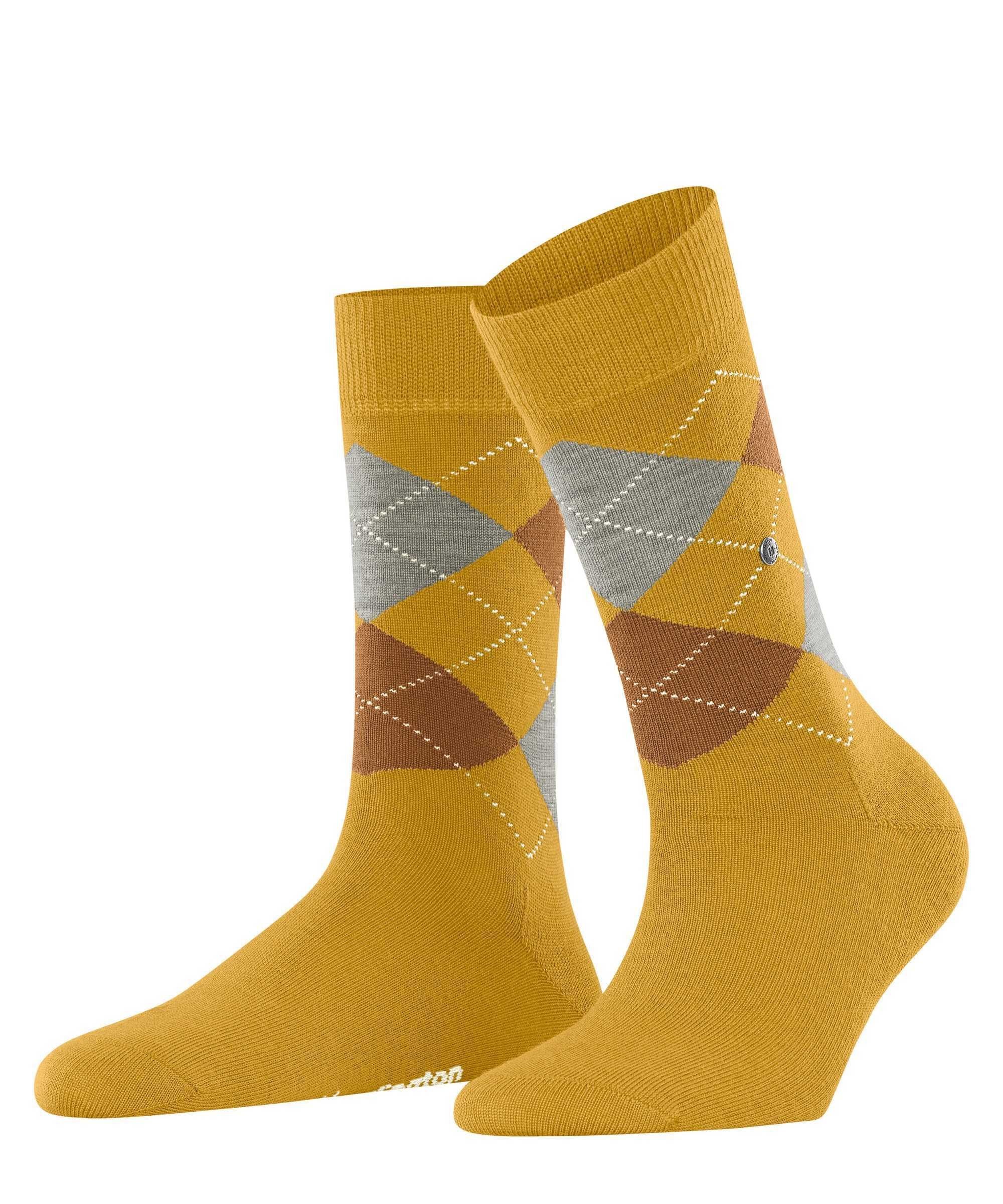 Burlington Kurzsocken Gelb Socken - Damen Kurzstrumpf MARYLEBONE (Curry)