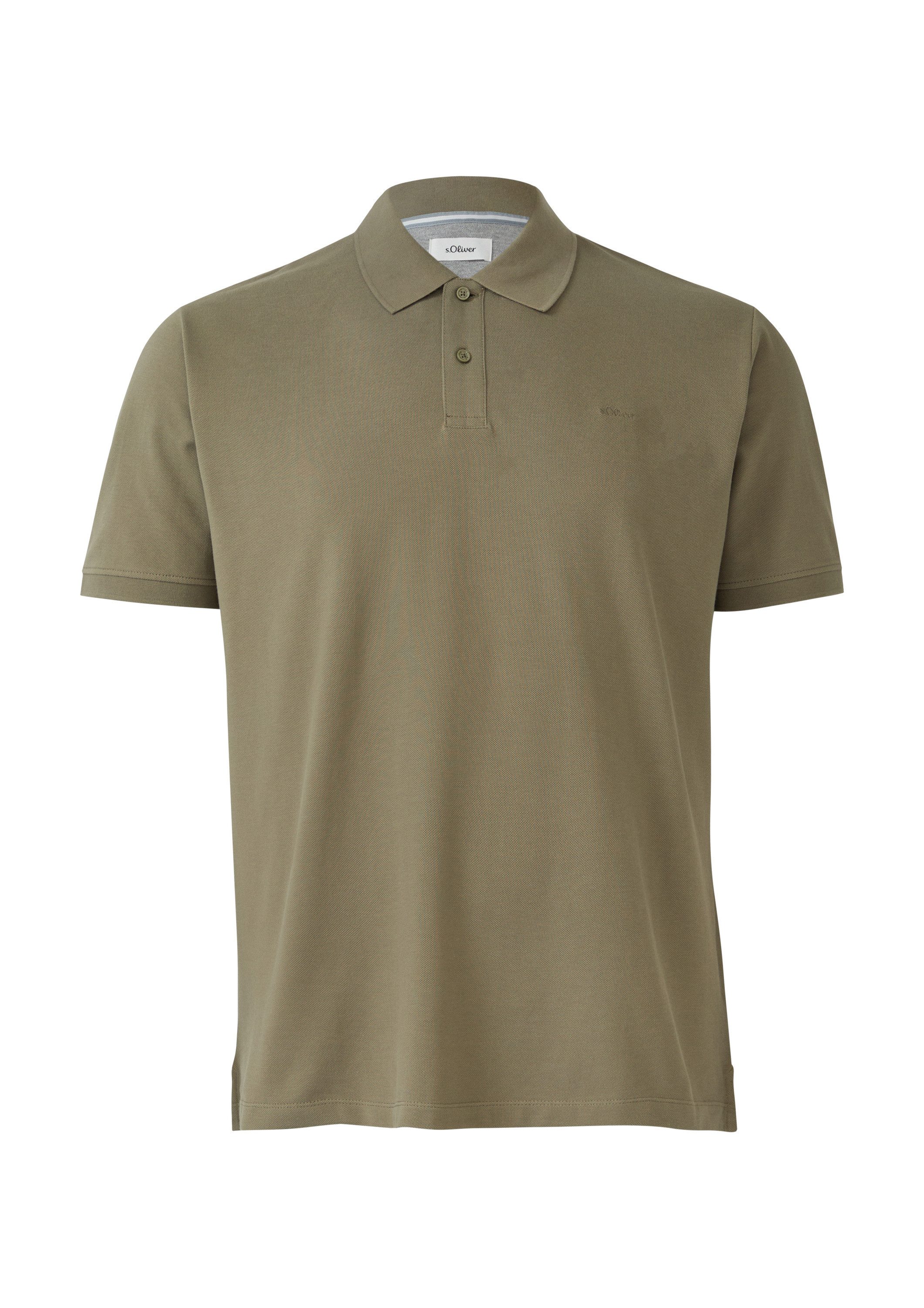 s.Oliver Kurzarmshirt Polo-Shirt Poloshirt aus Baumwollpiqué günstig online kaufen
