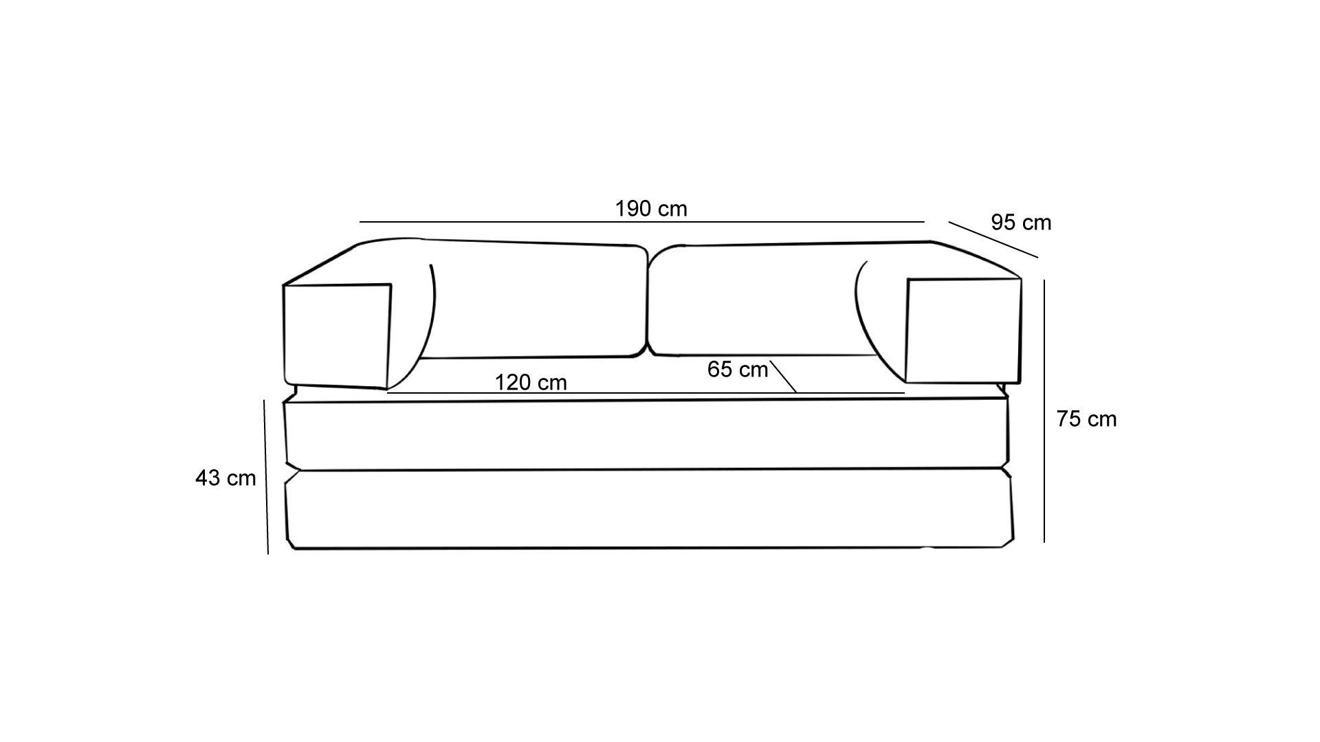 Skye Decor 3-Sitzer, Schlaffunktion, Pflegeleichter Stoffbezug